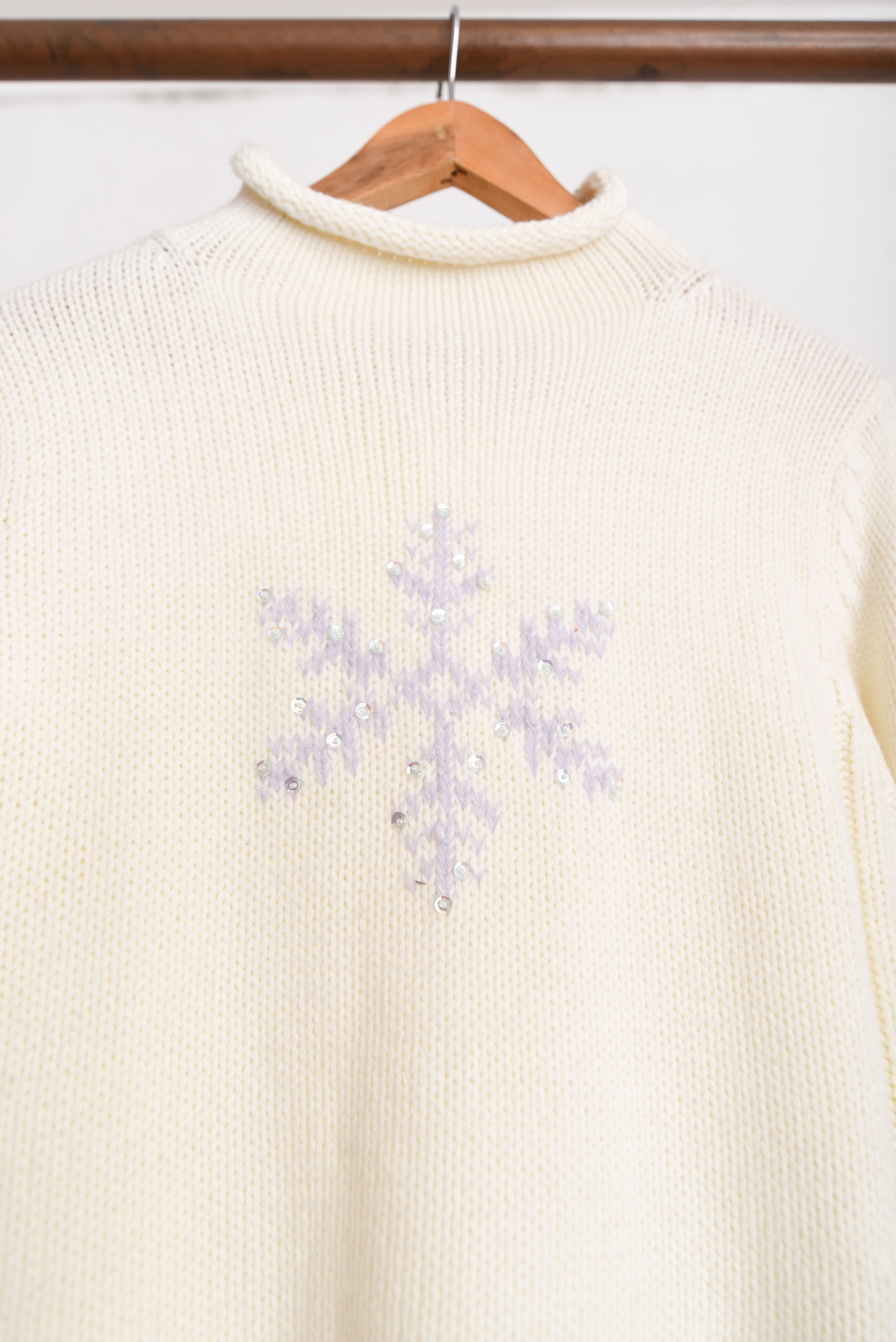 Chaleco marfil 90s snowflake