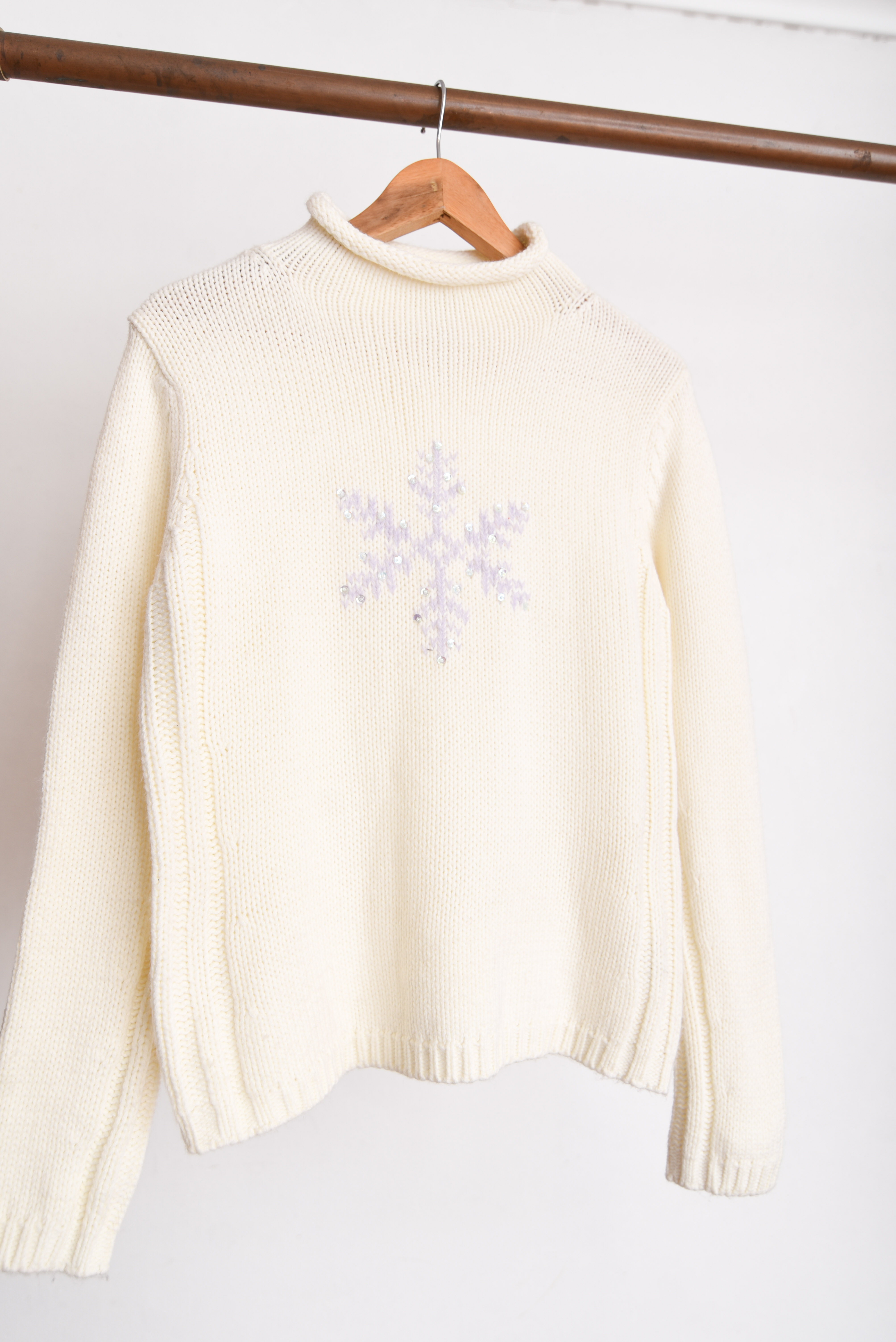 Chaleco marfil 90s snowflake