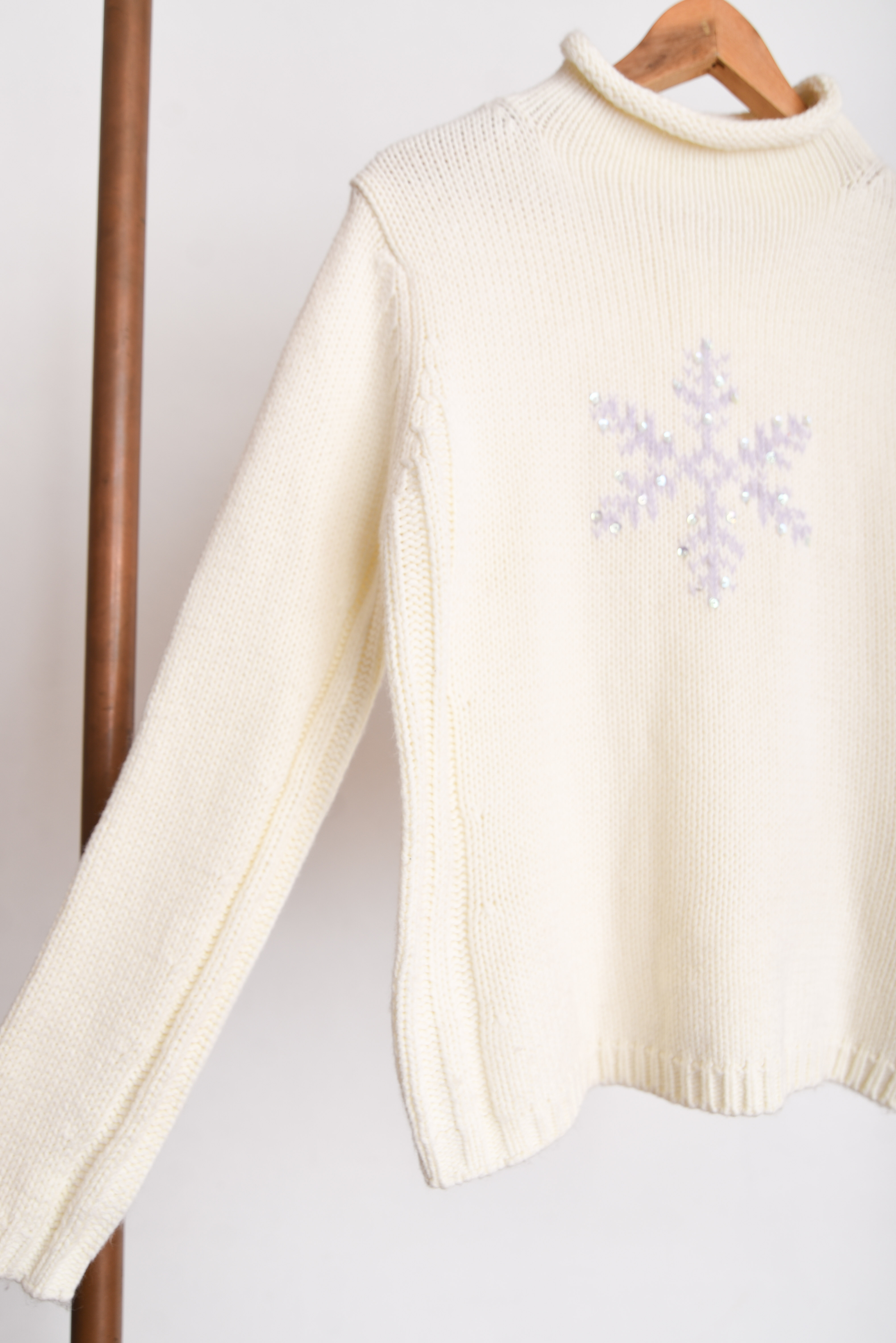 Chaleco marfil 90s snowflake