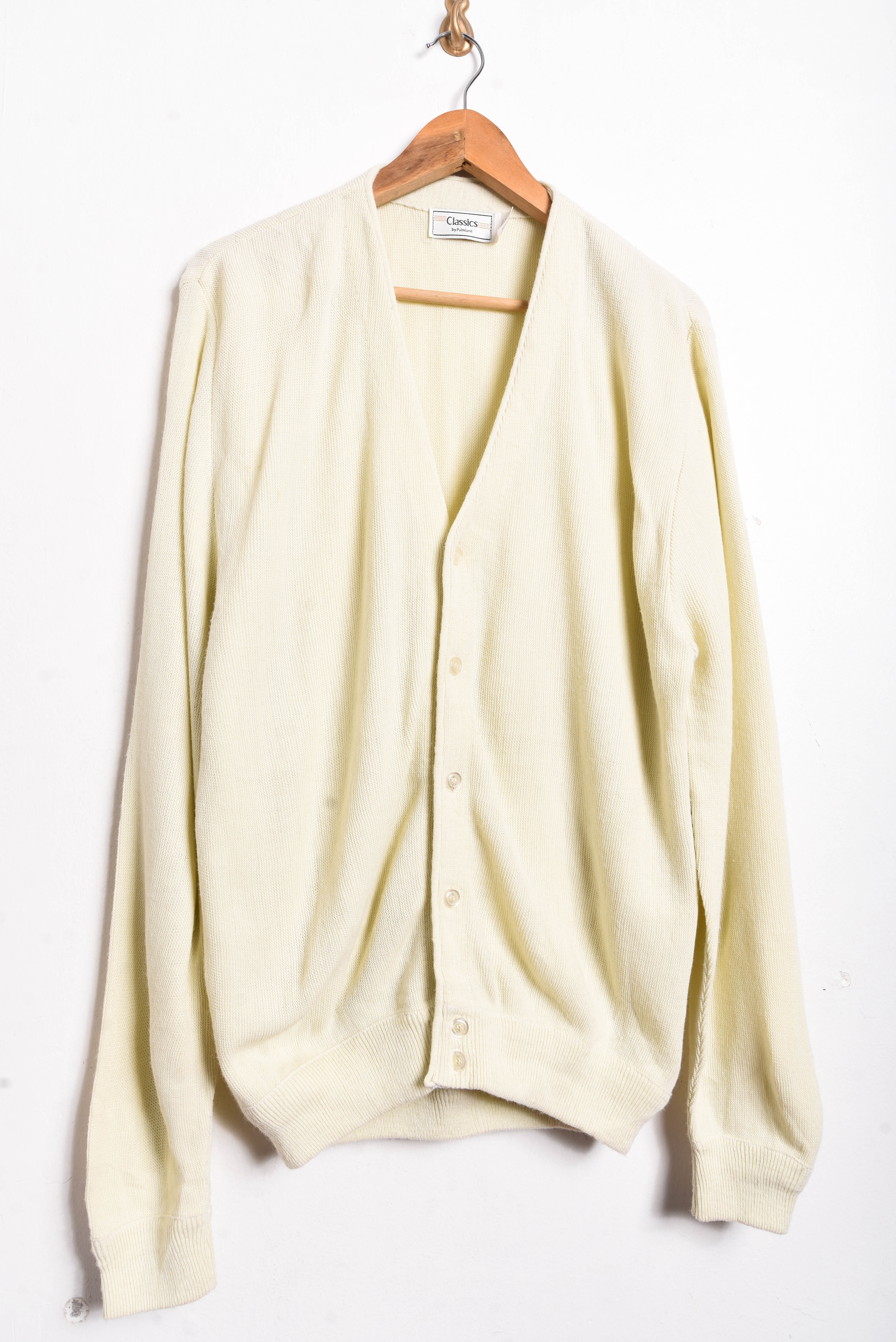 Cardigan marfil 70s vintage