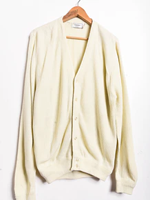 Cardigan marfil 70s vintage