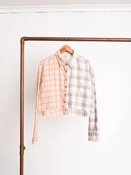 Camisa franela bicolor