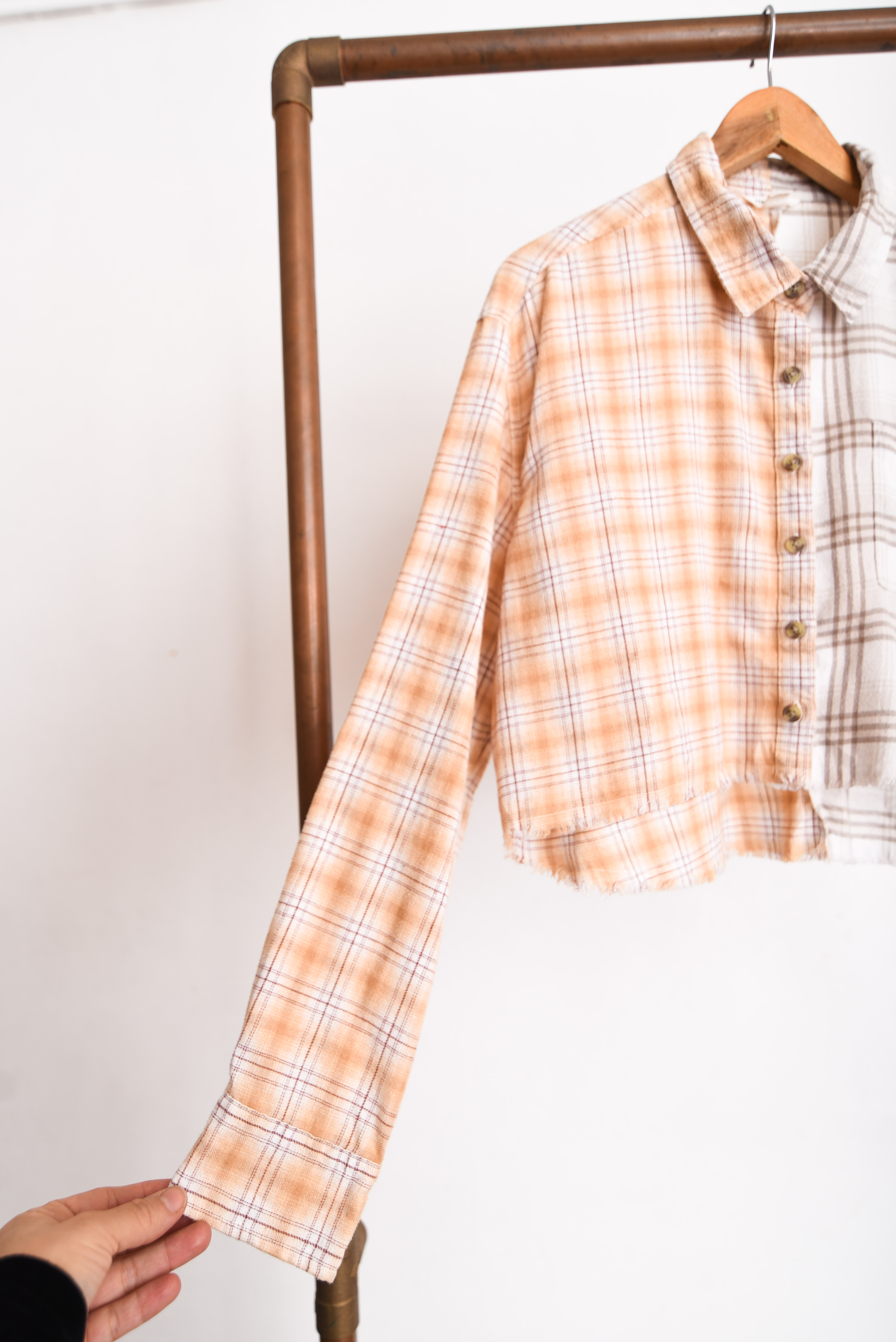 Camisa franela bicolor