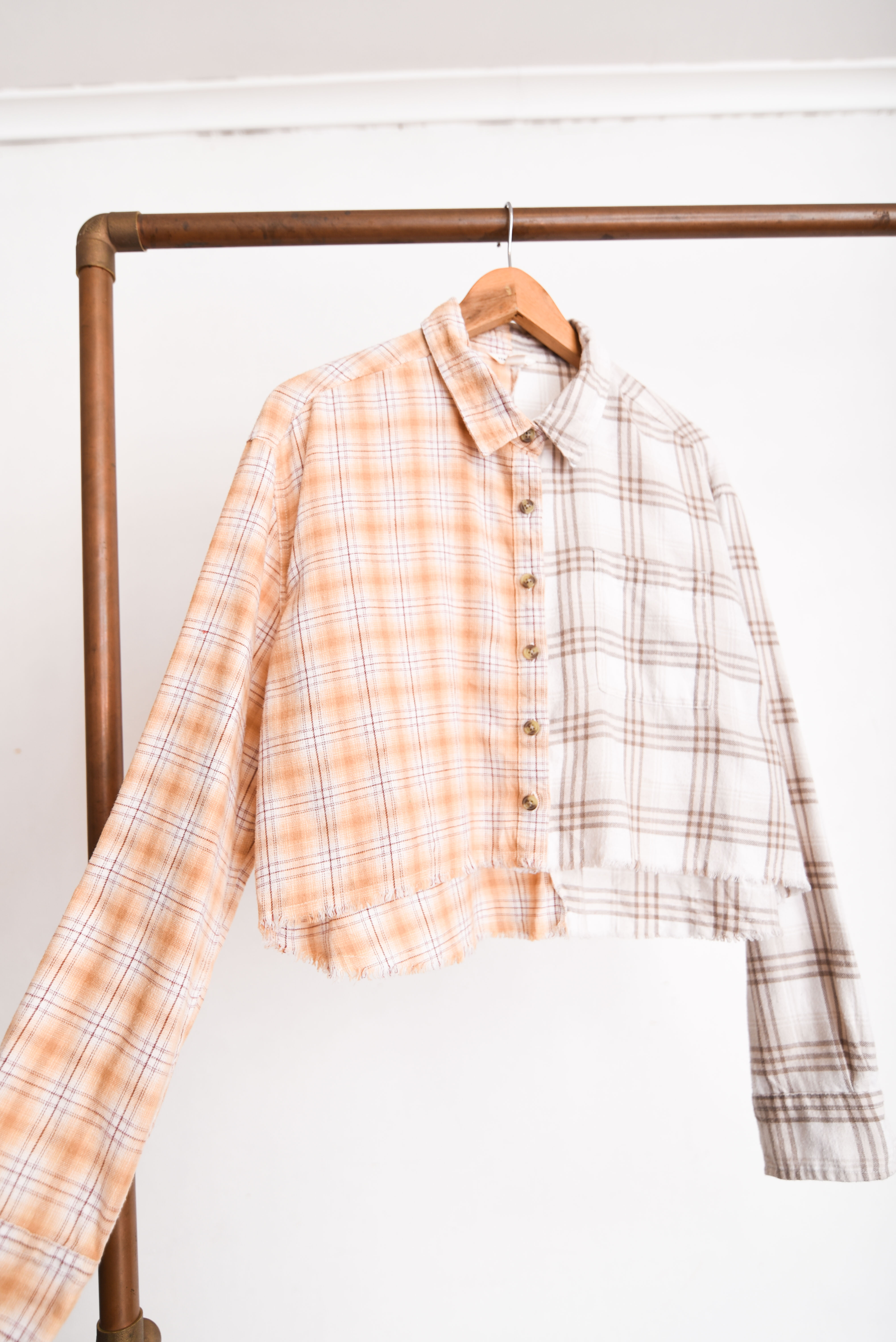 Camisa franela bicolor