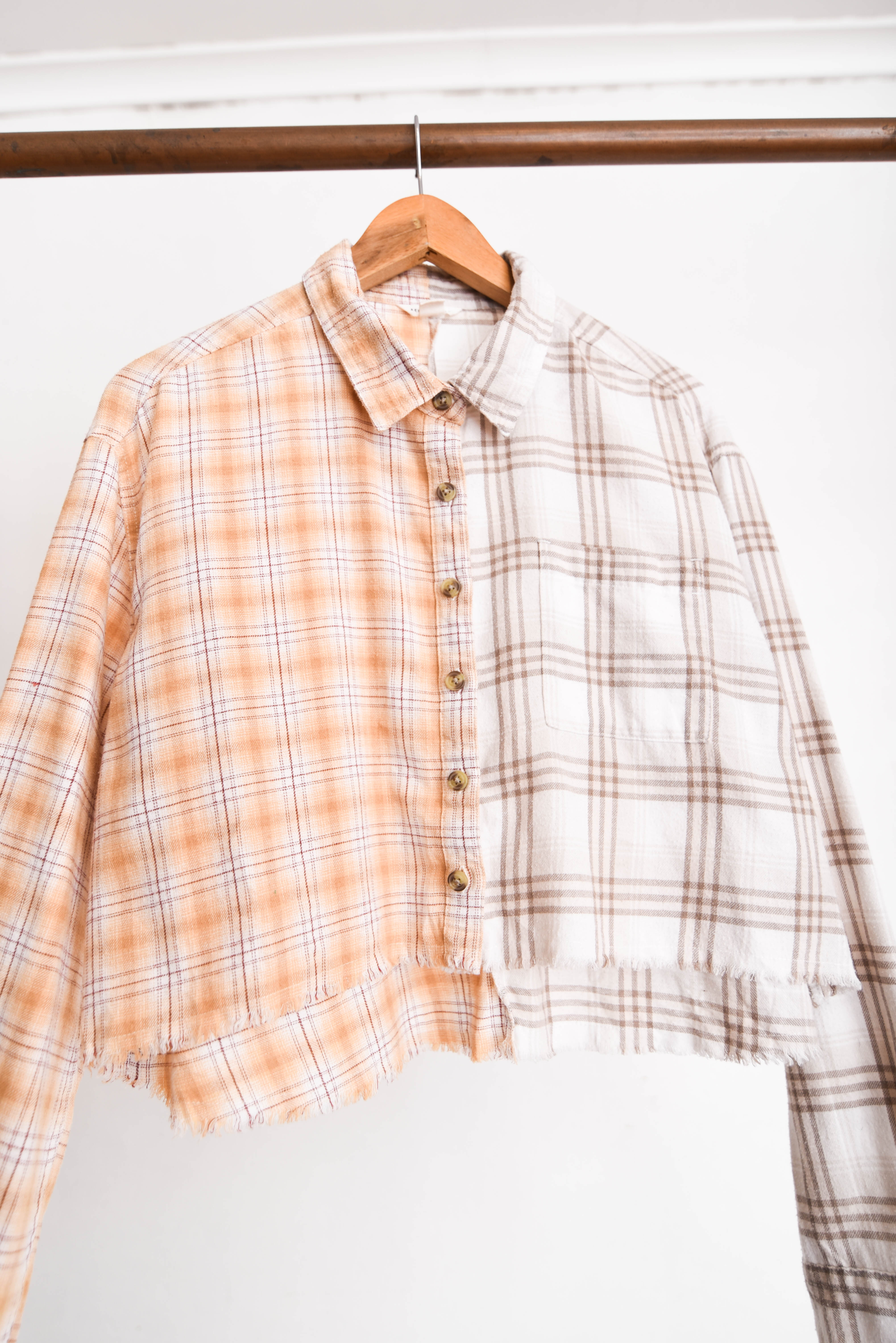 Camisa franela bicolor