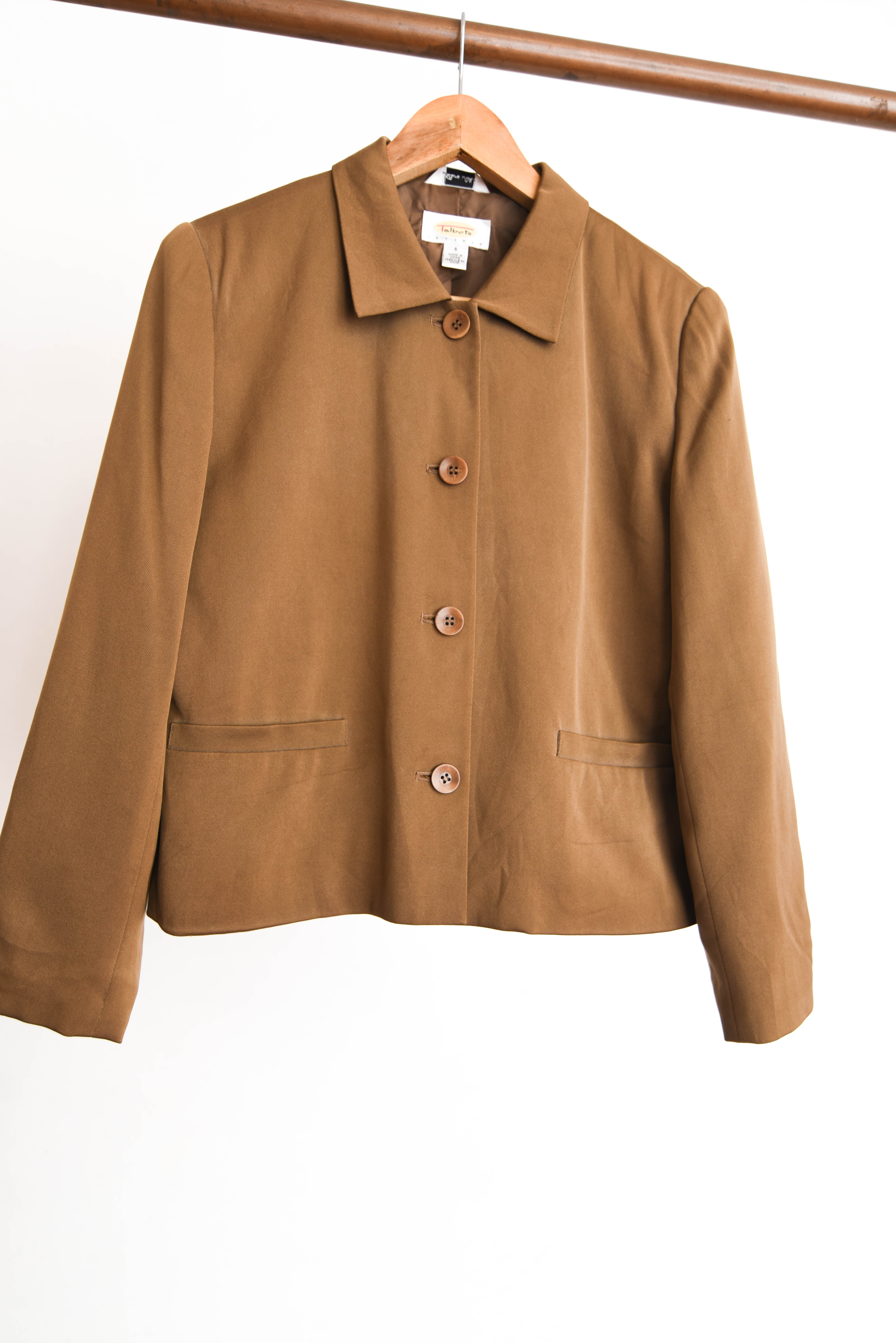 Chaqueta café 90s pure silk