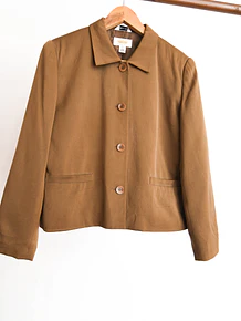 Chaqueta café 90s pure silk