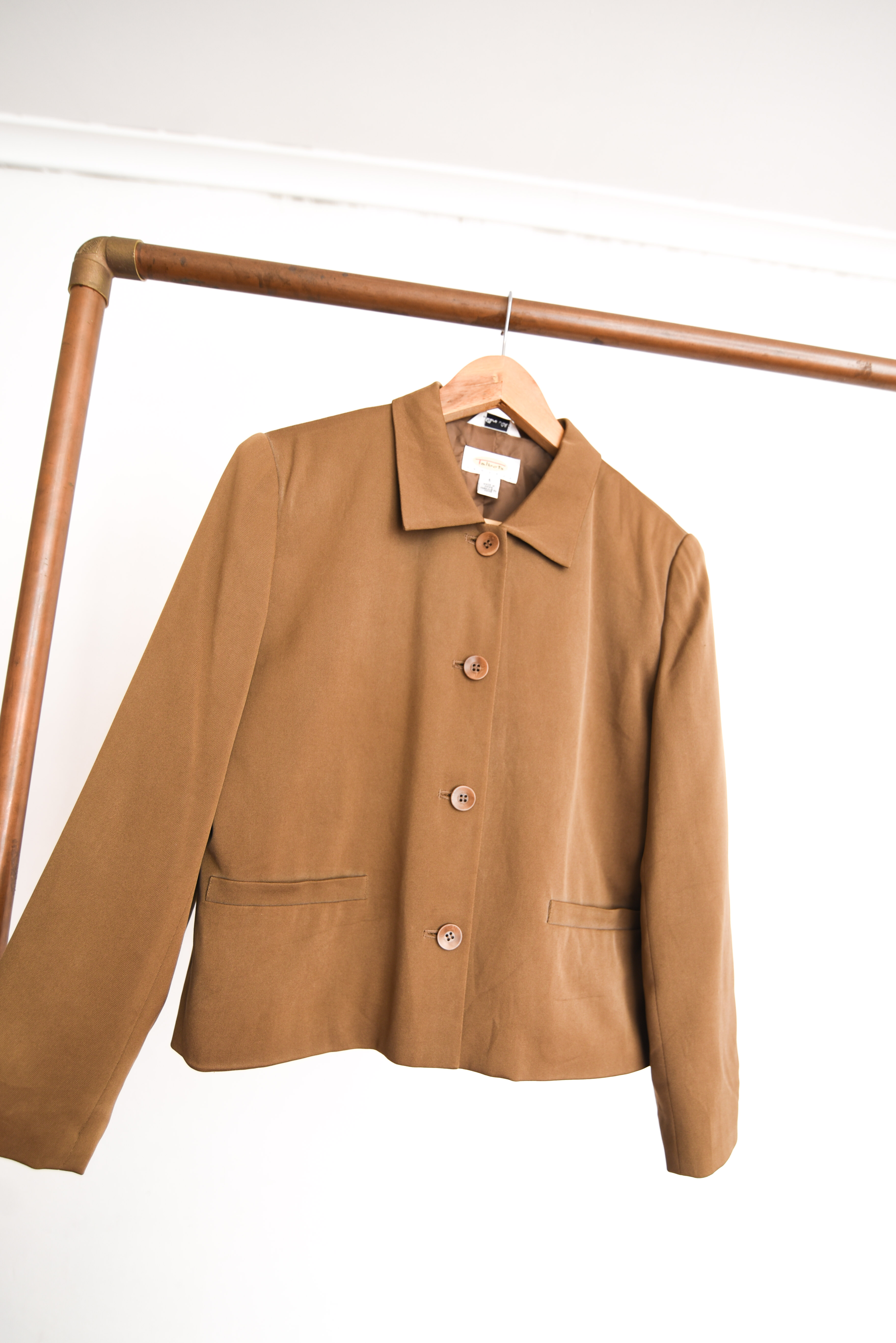 Chaqueta café 90s pure silk