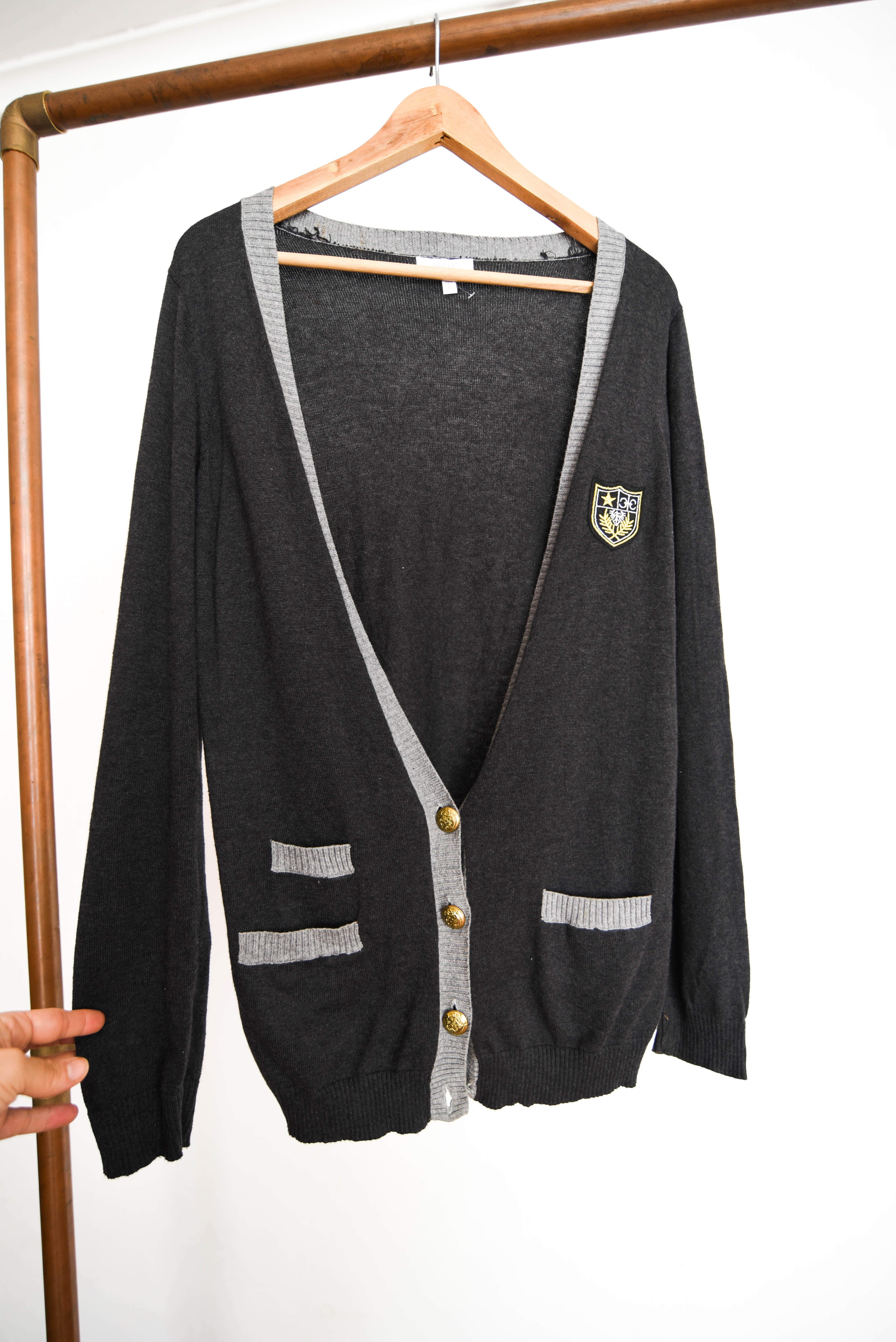 Cardigan grafito royal