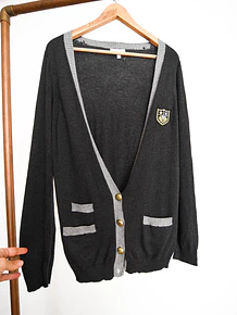 Cardigan grafito royal