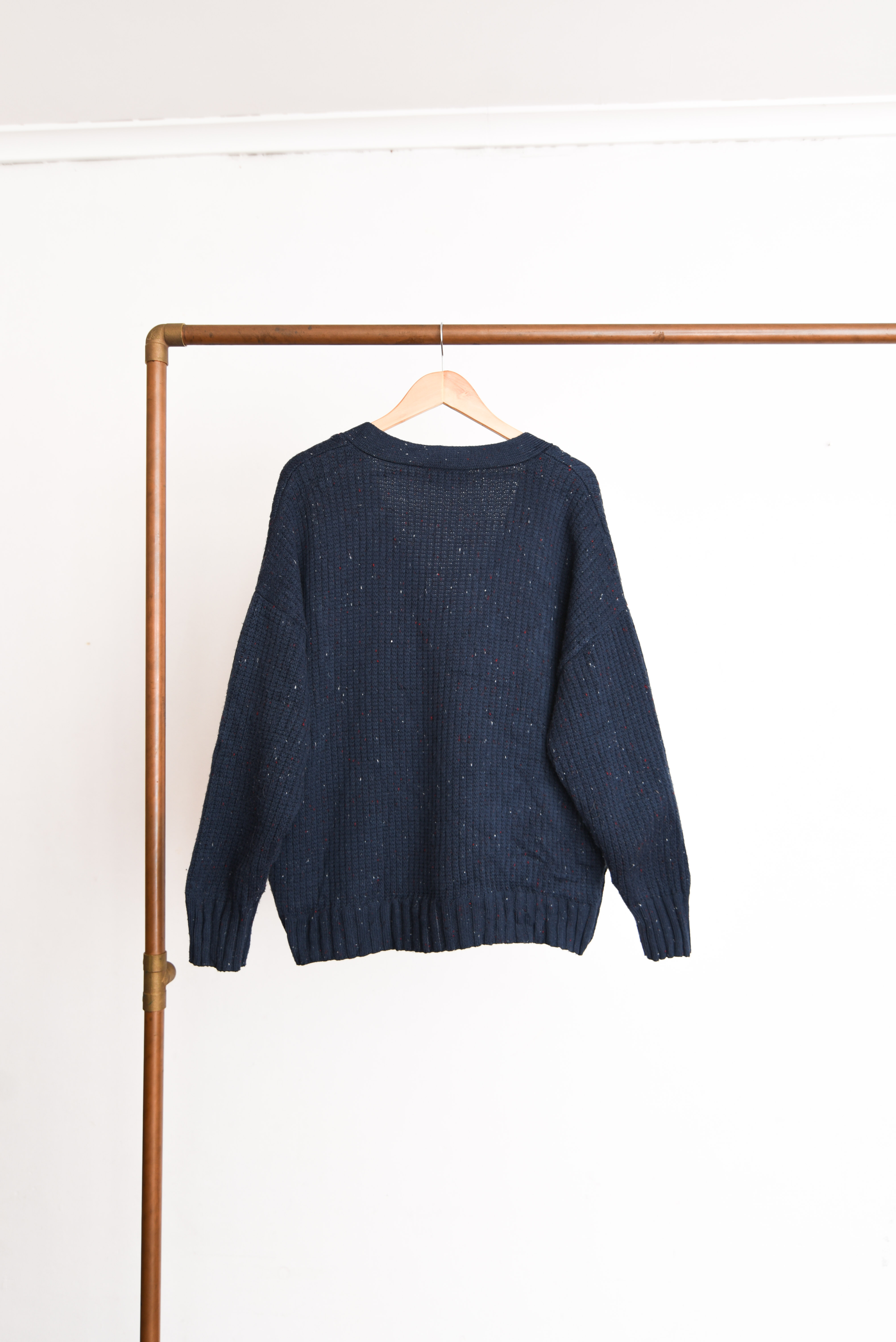 Cardigan navy jaspeado