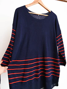 Chaleco navy marinero rayado