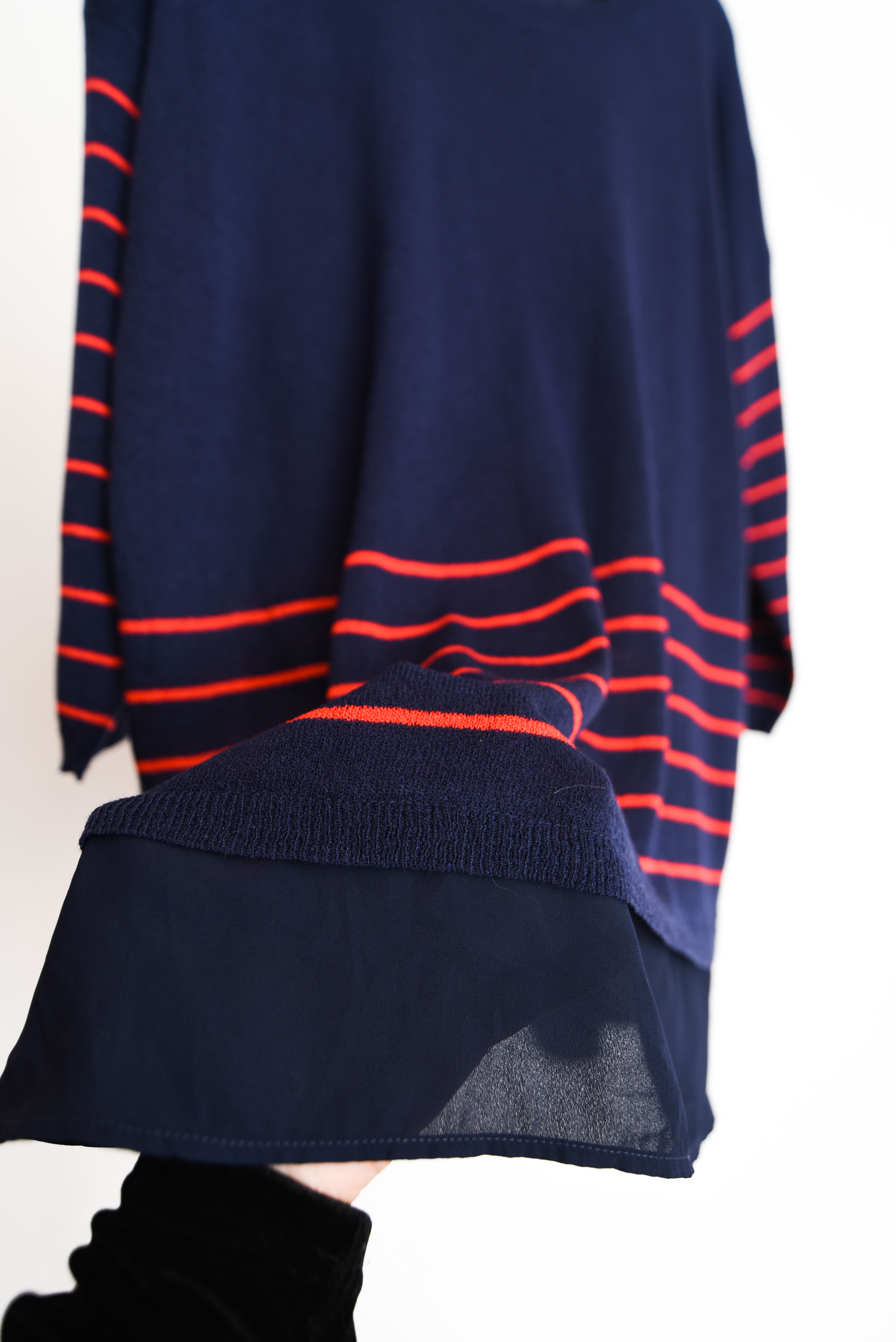 Chaleco navy marinero rayado