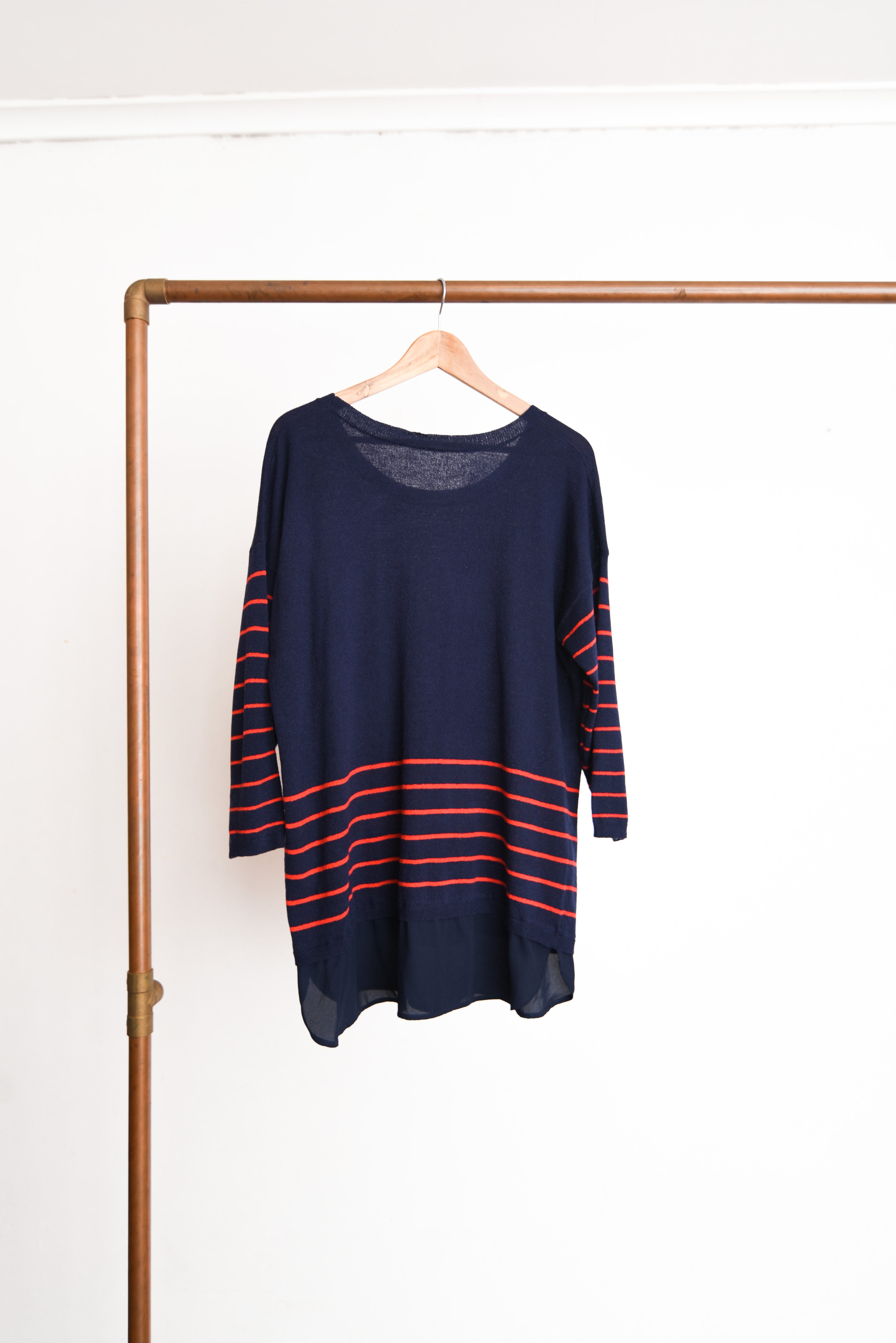 Chaleco navy marinero rayado