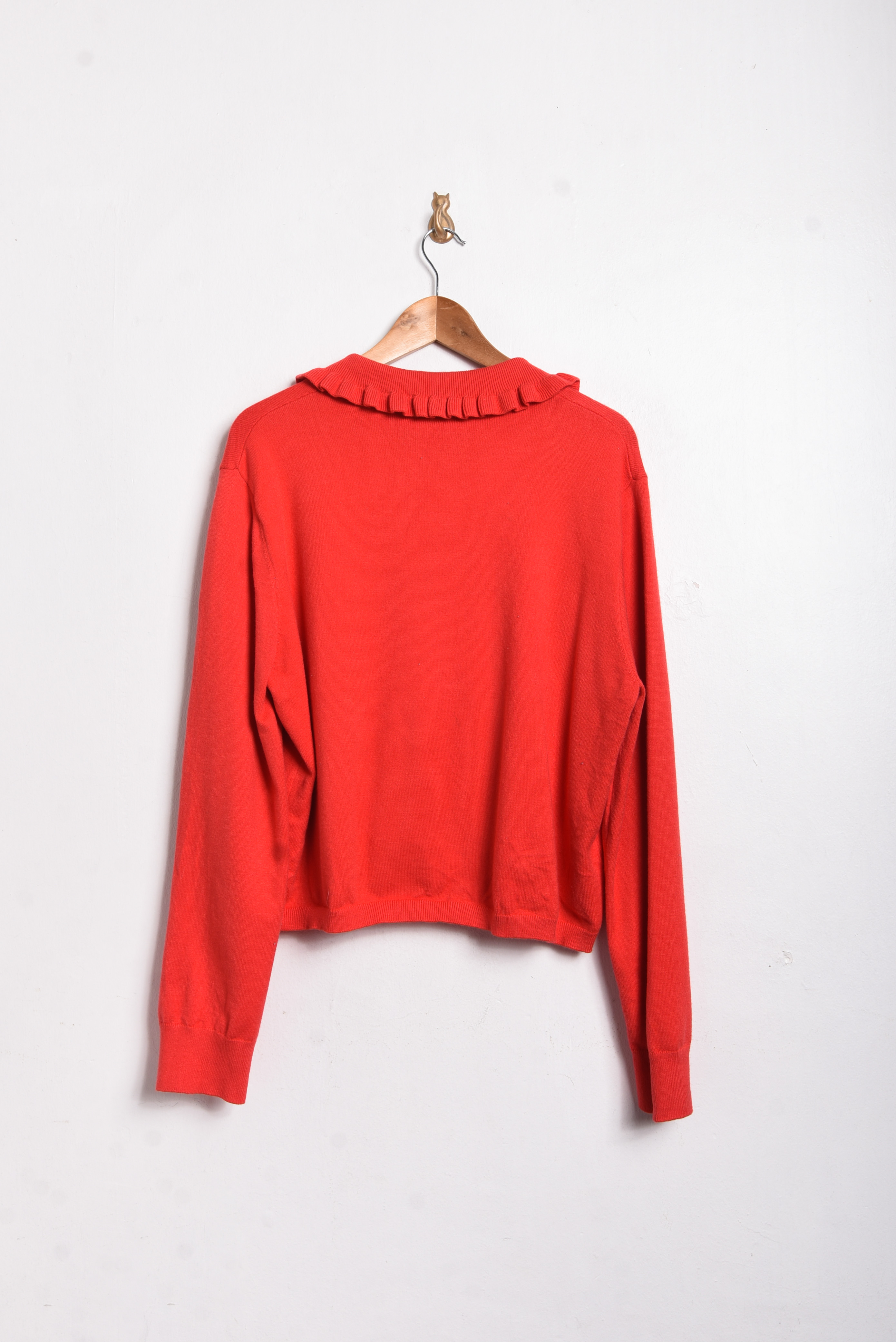 Cardigan true red cuellito