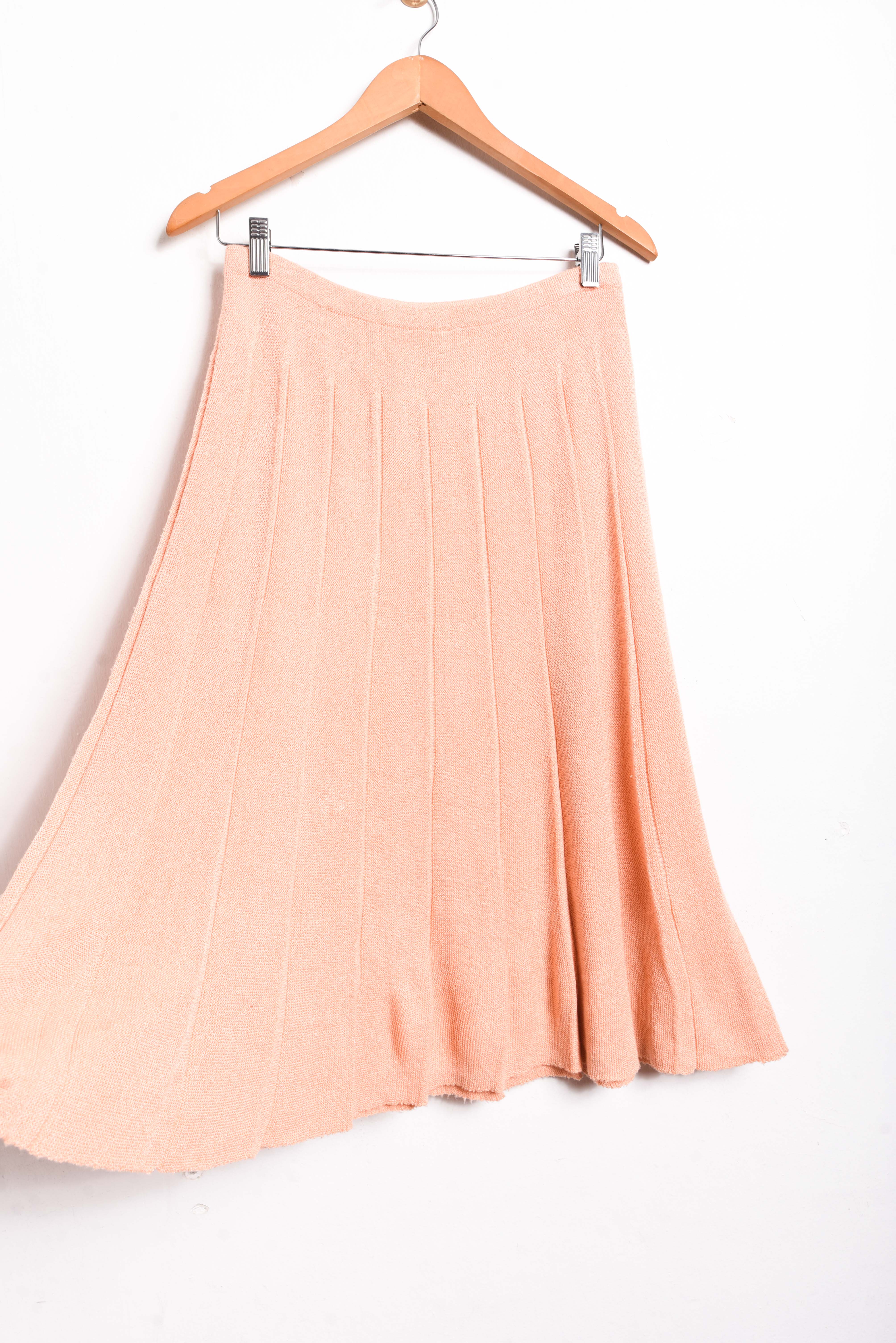 Falda vintage knitted naranjo pastel