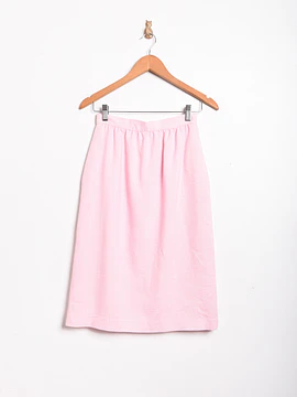 Falda midi pastel pink 80s