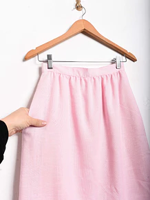 Falda midi pastel pink 80s