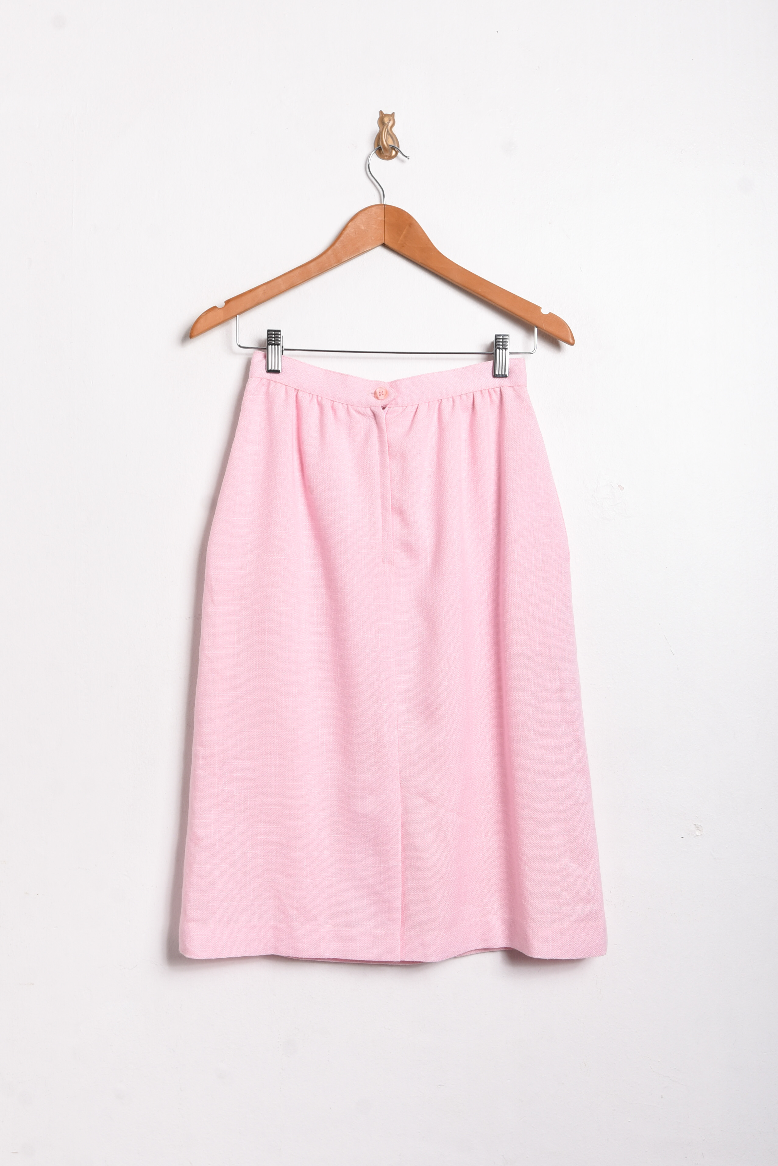 Falda midi pastel pink 80s