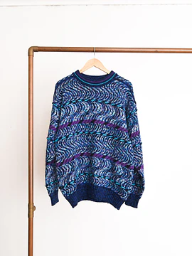 Chaleco vintage blue purple