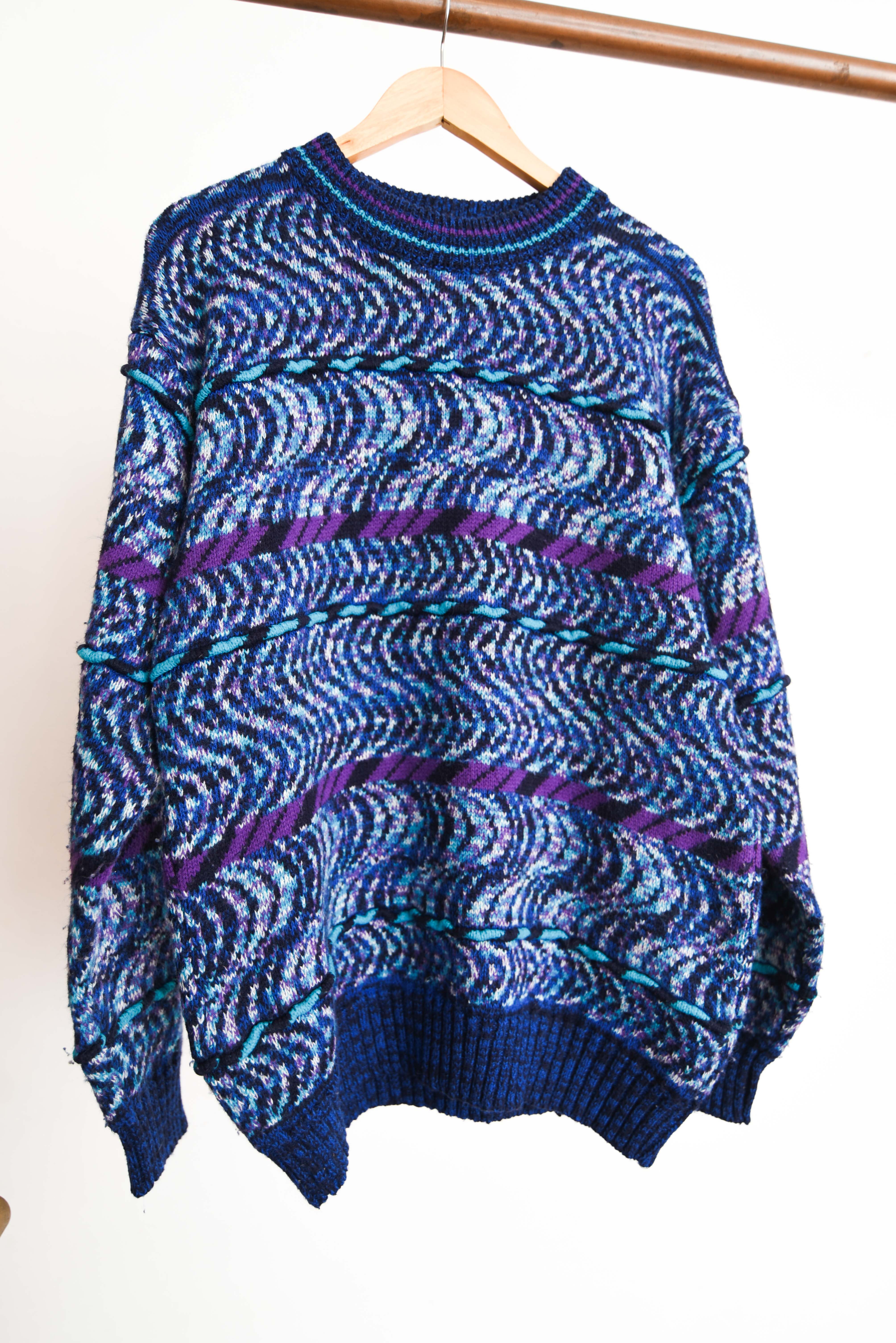 Chaleco vintage blue purple