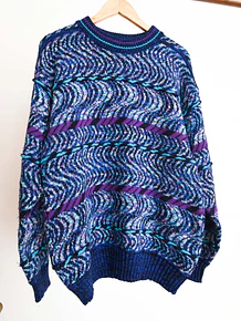 Chaleco vintage blue purple