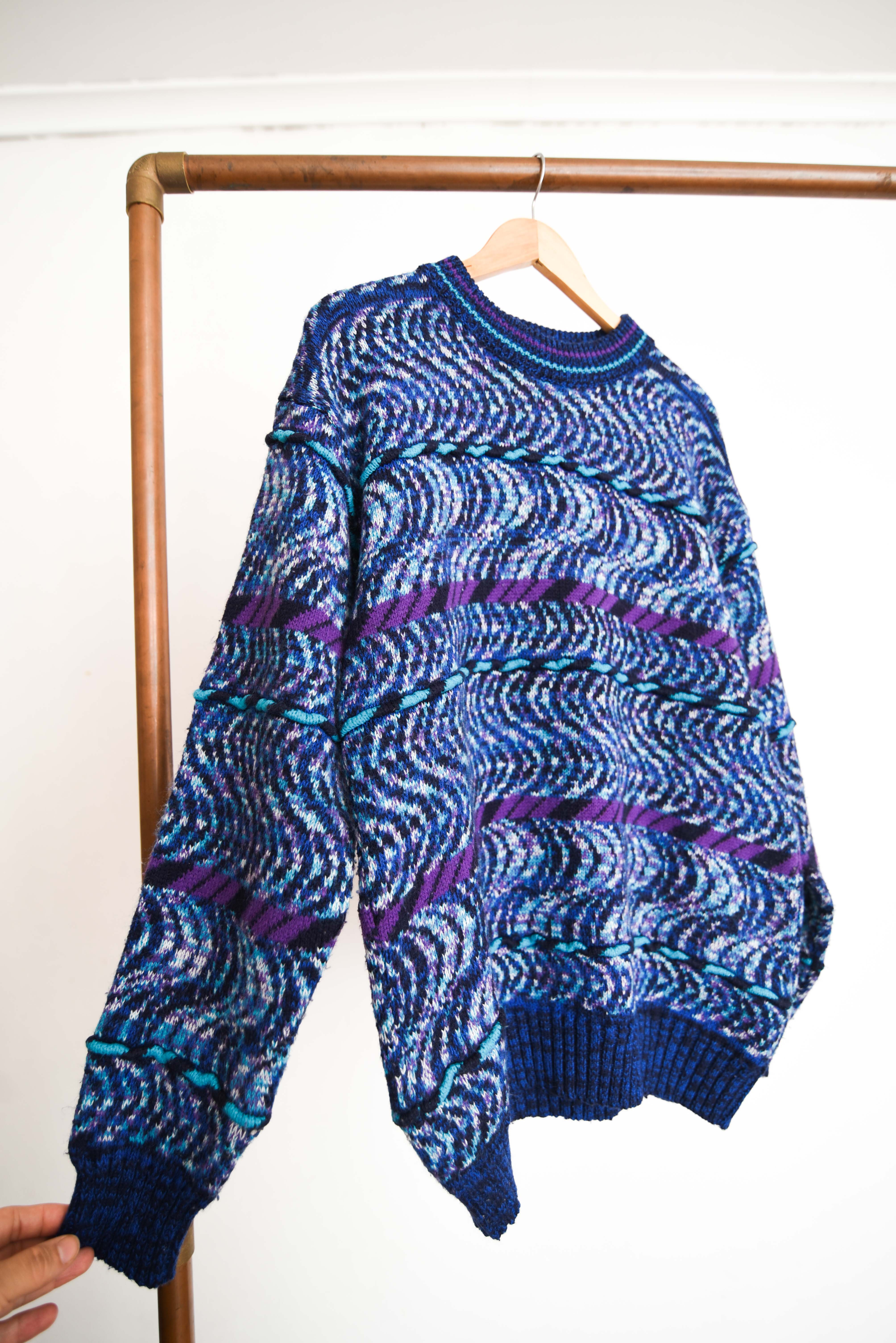 Chaleco vintage blue purple