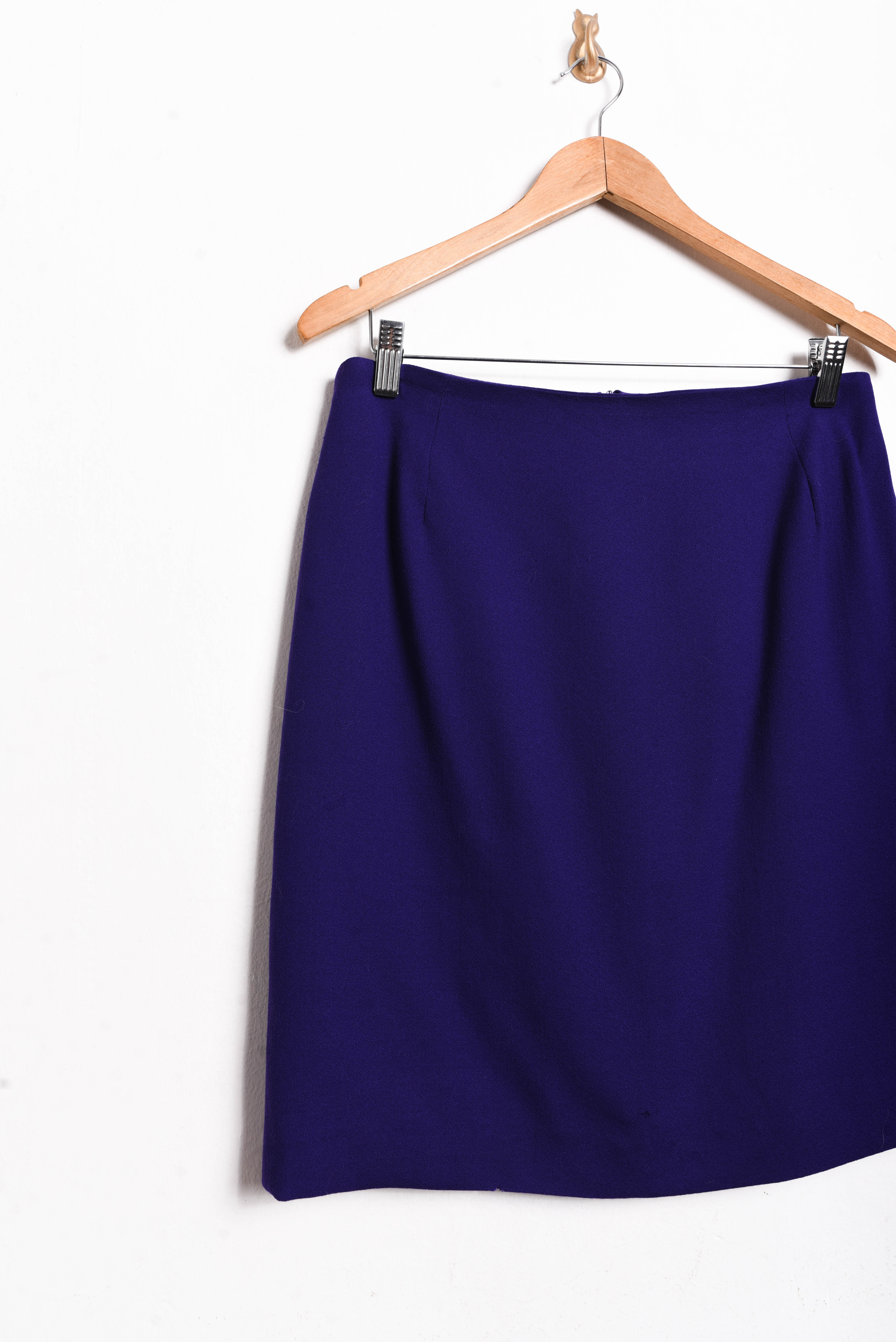 Falda morada lana vintage