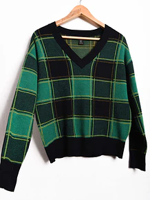 Chaleco green cuadros