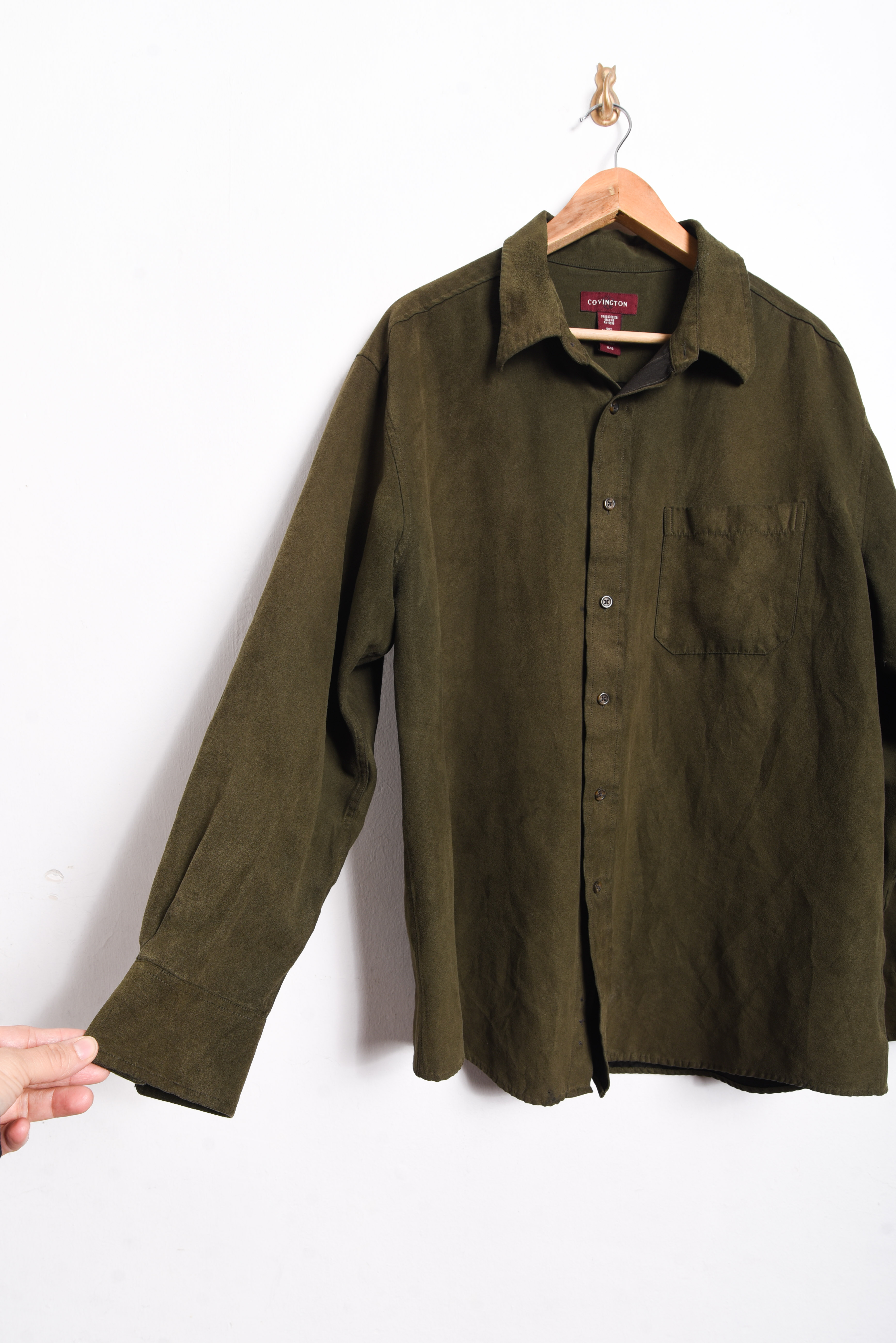 Camisa verde oliva vintage
