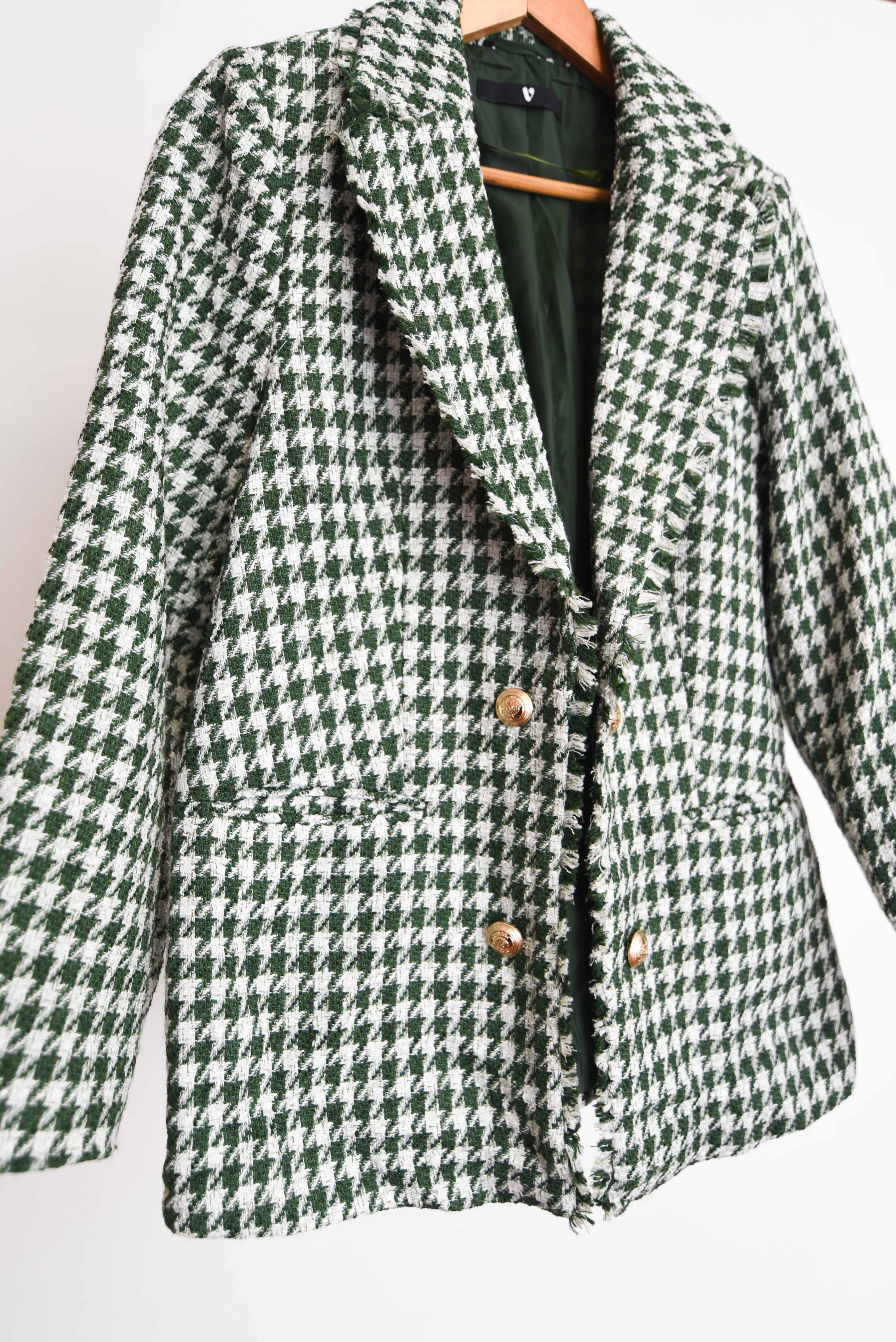 Blazer pata de gallo tweed