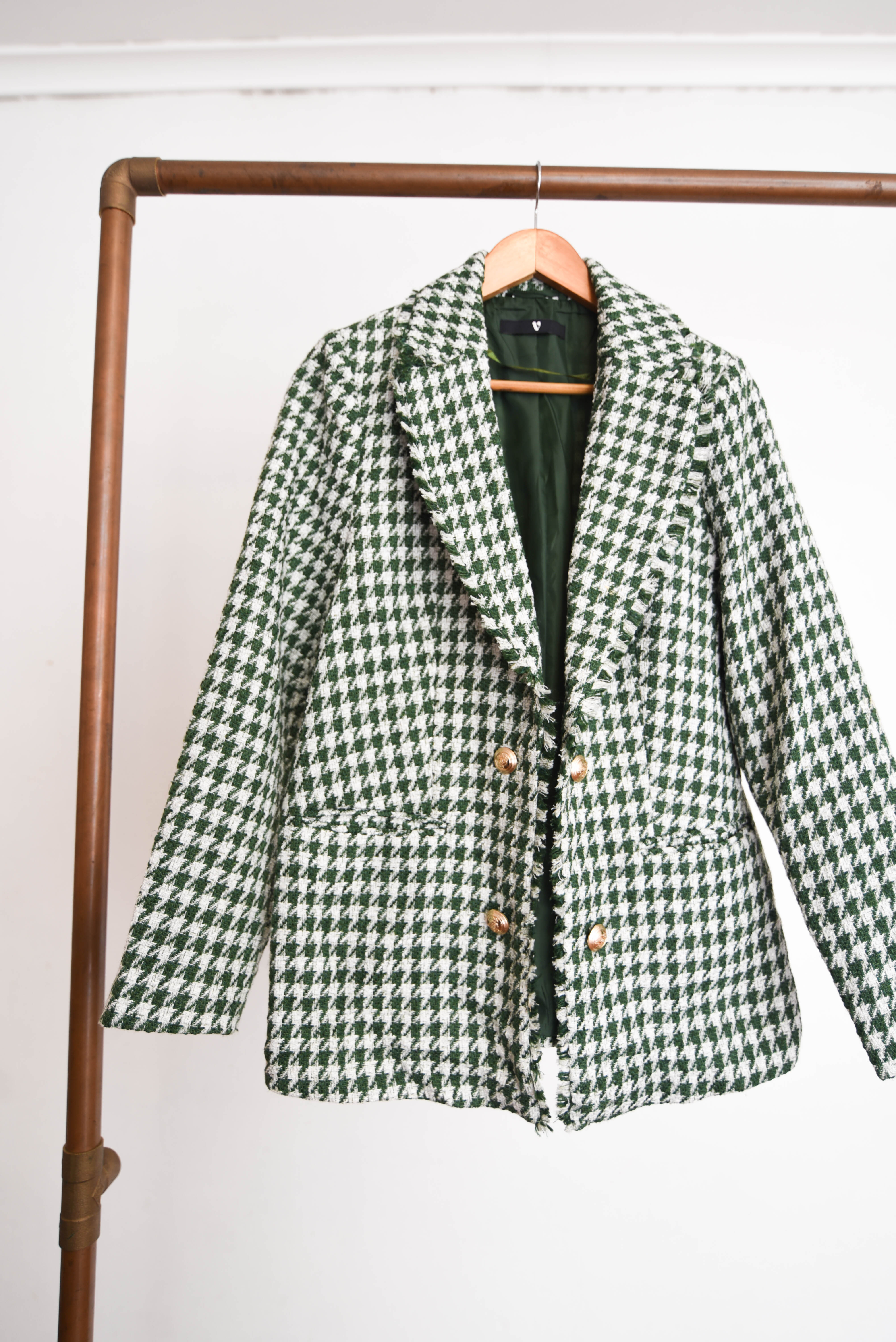 Blazer pata de gallo tweed