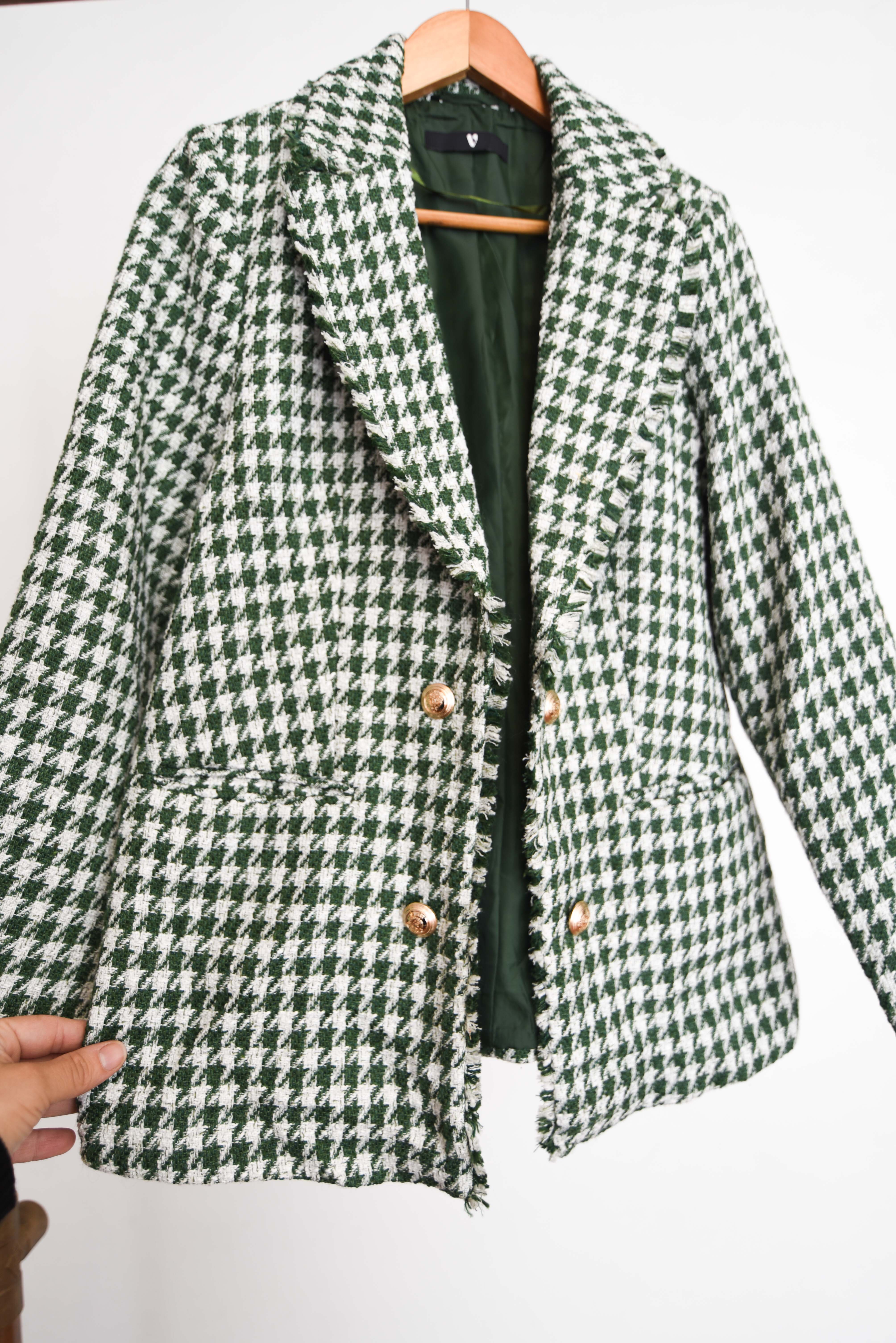 Blazer pata de gallo tweed
