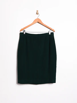 Falda dark green lana vintage