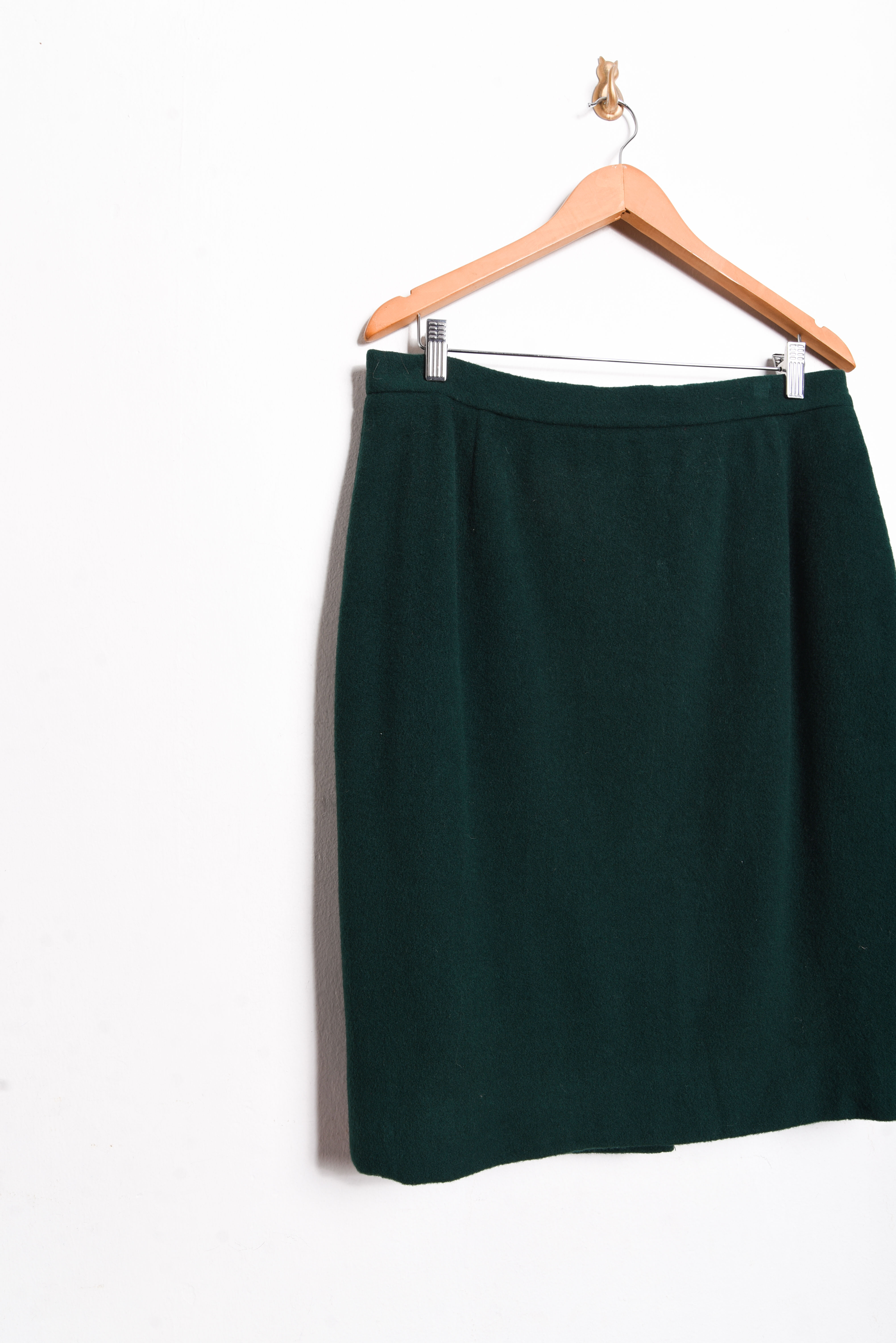 Falda dark green lana vintage