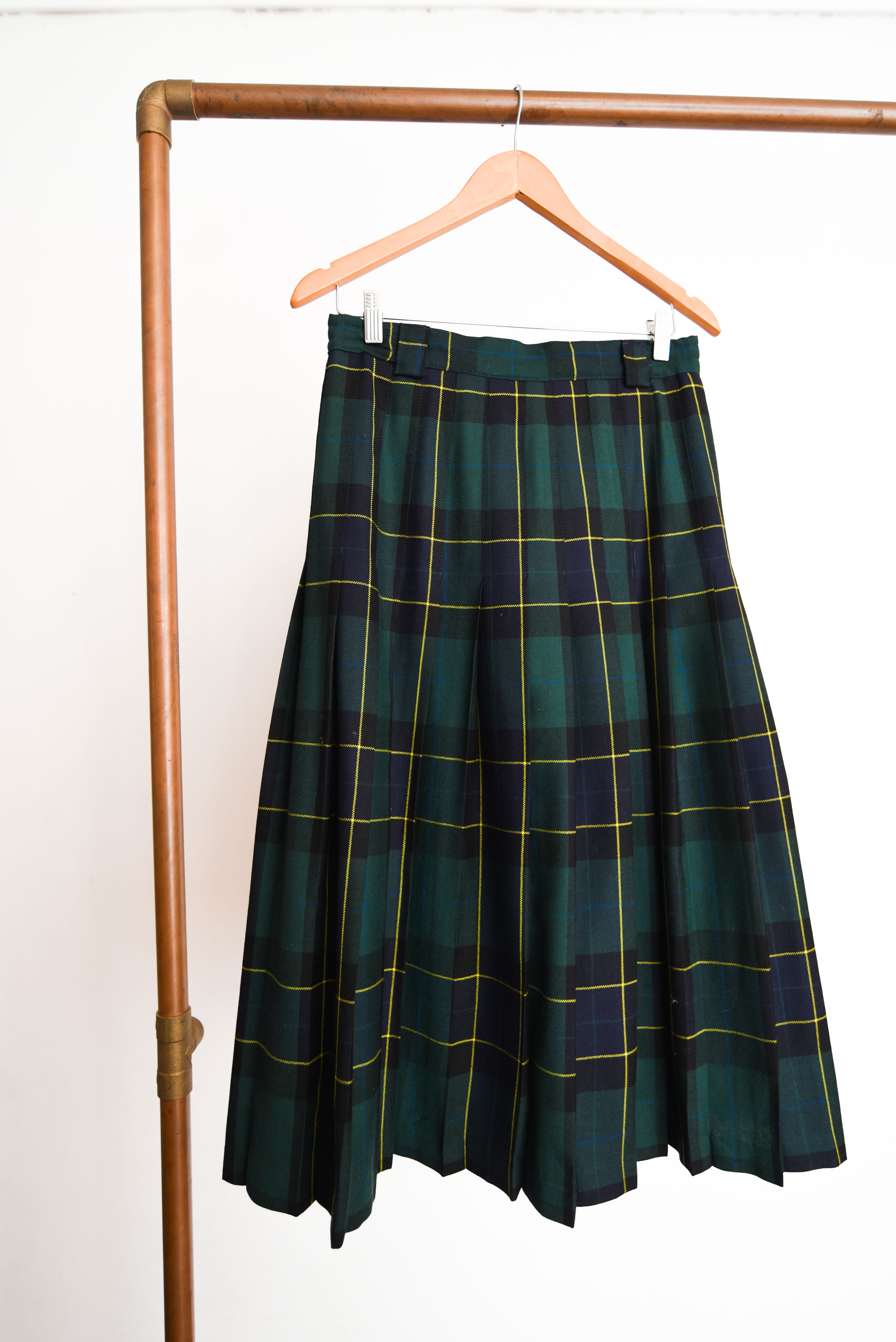 Maxi falda green tartán vintage