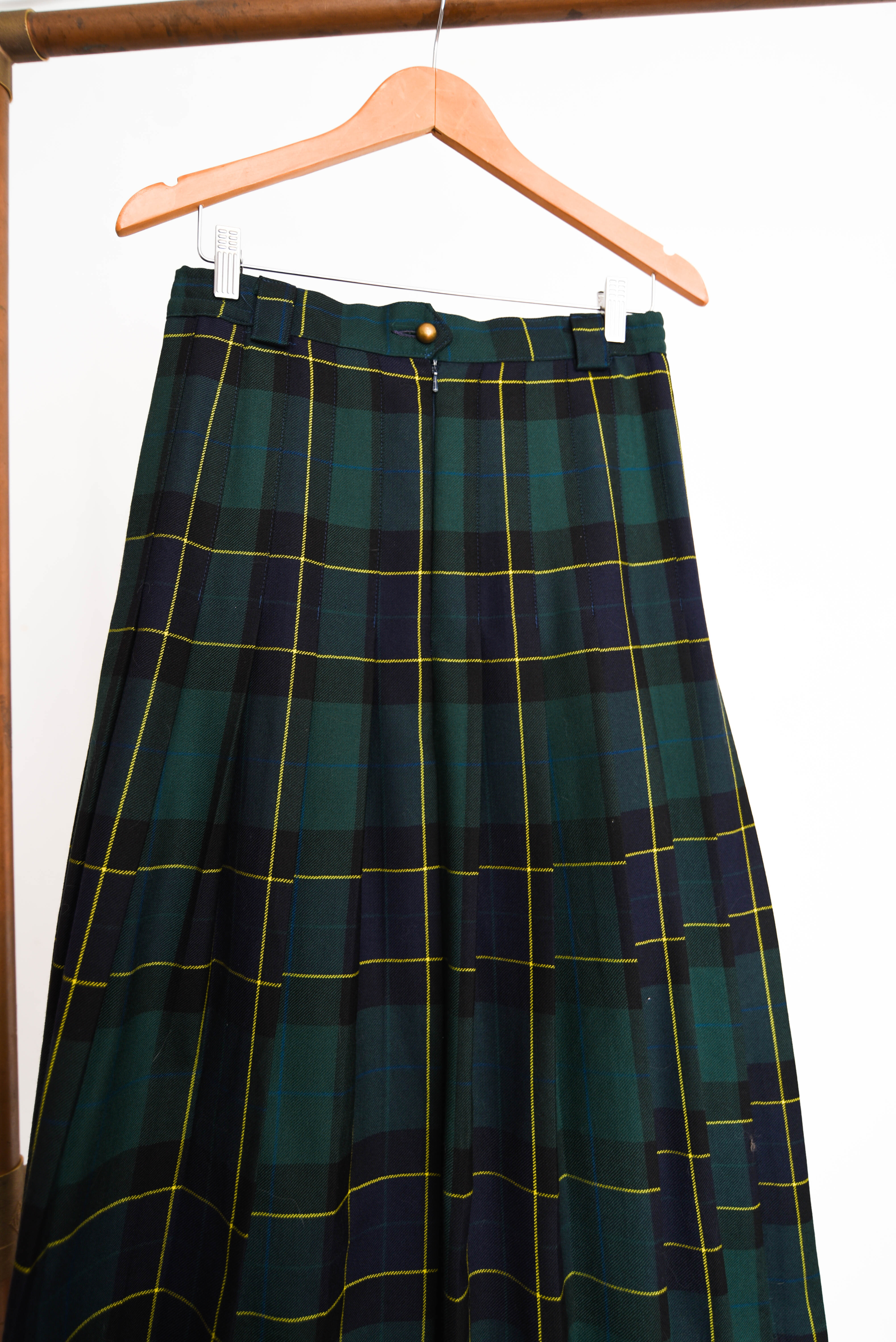 Maxi falda green tartán vintage
