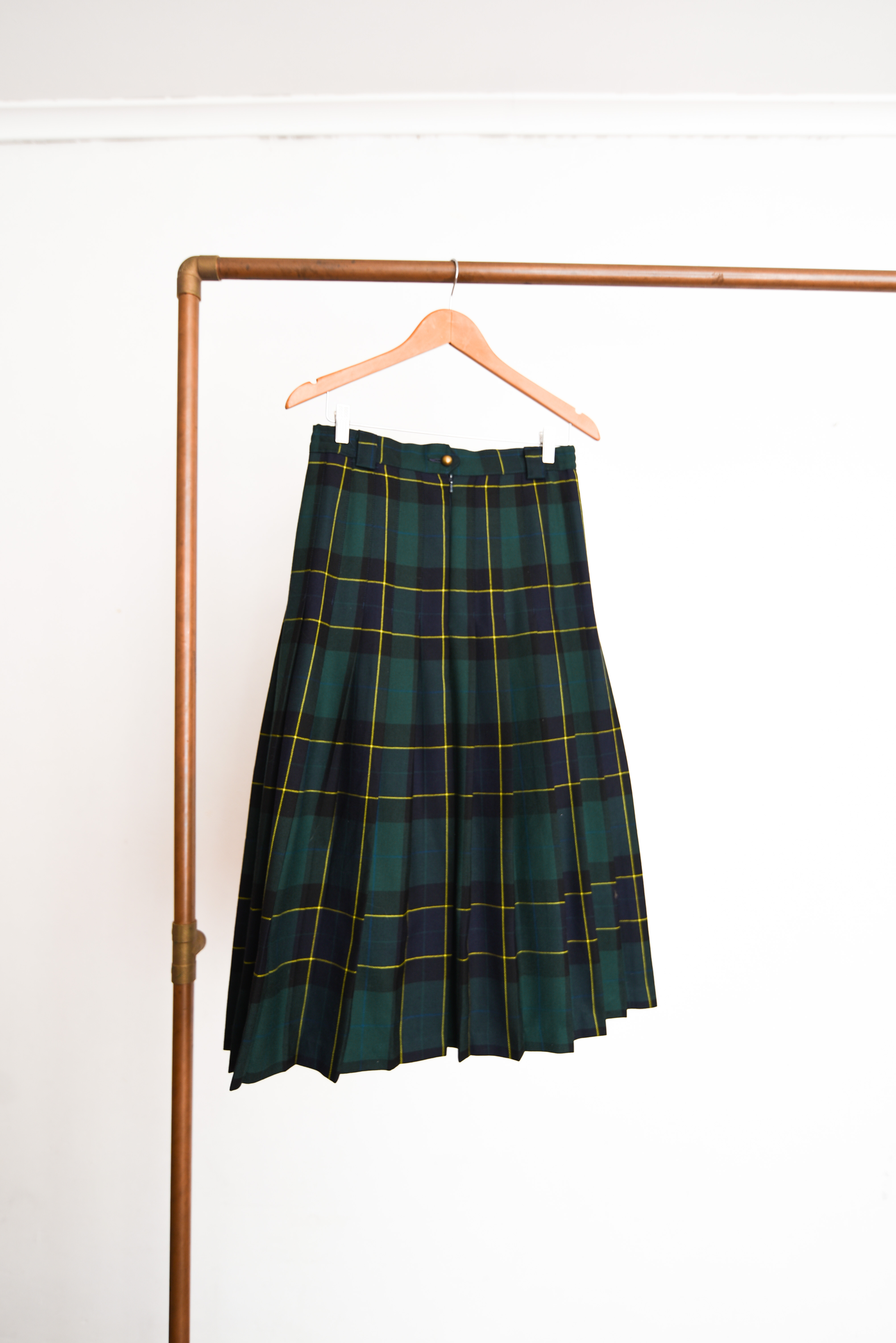 Maxi falda green tartán vintage