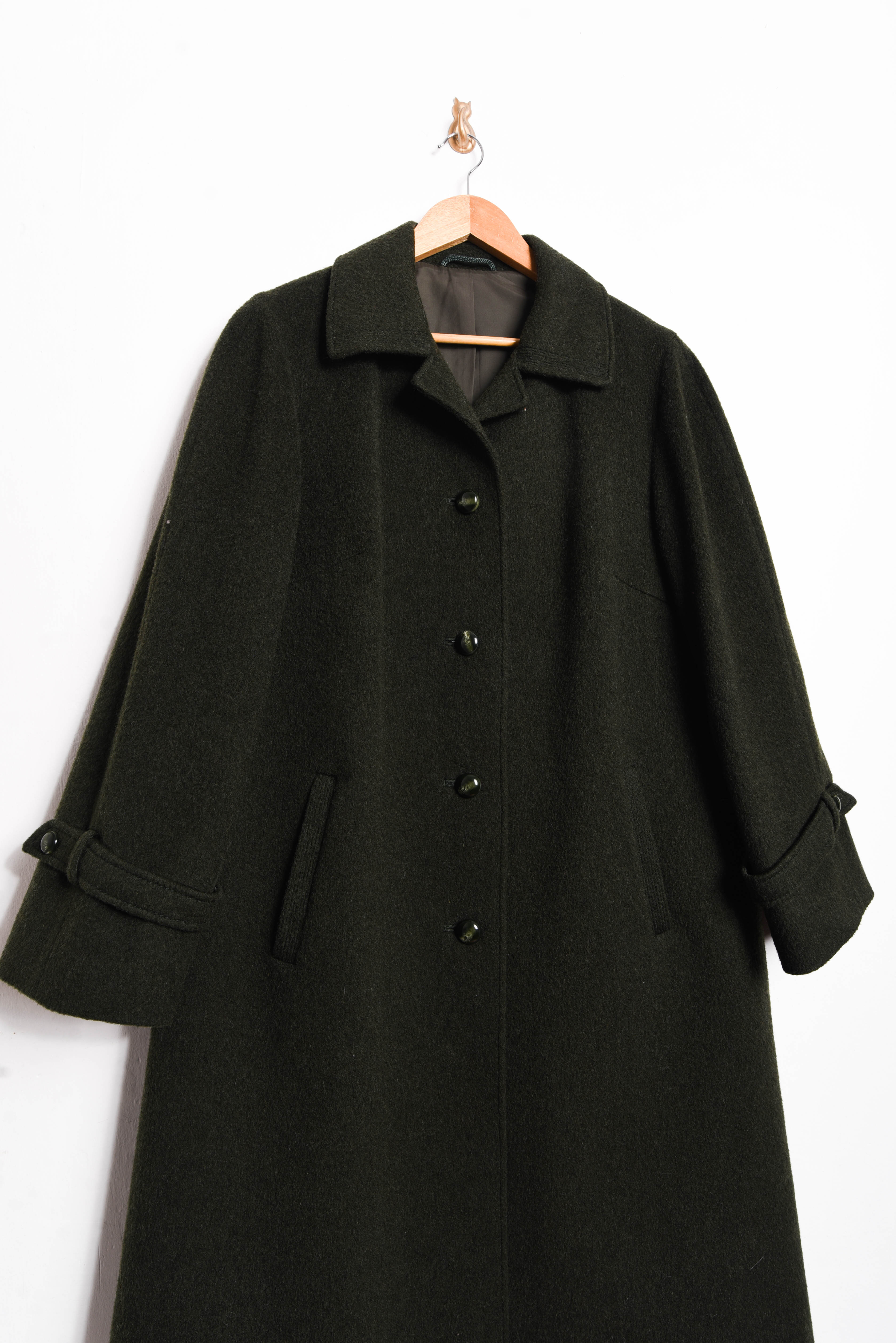 Abrigo verde vintage Loden lana austriaca
