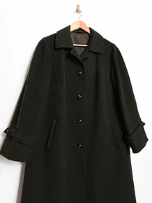 Abrigo verde vintage Loden lana austriaca