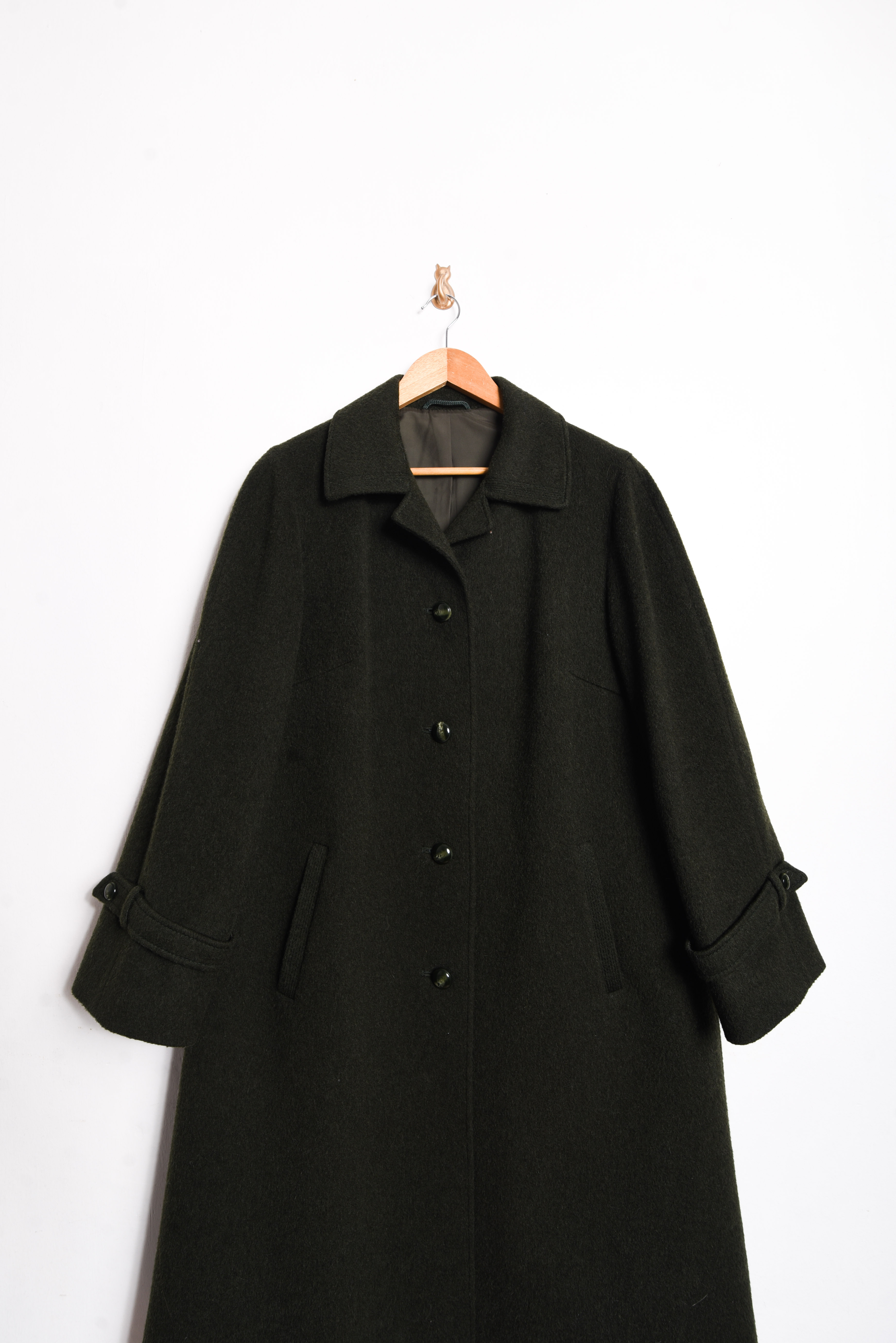 Abrigo verde vintage Loden lana austriaca