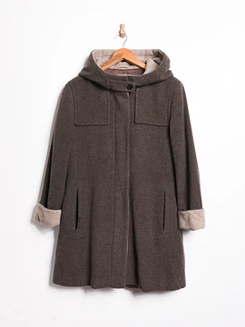 Abrigo bicolor cashmere & wool