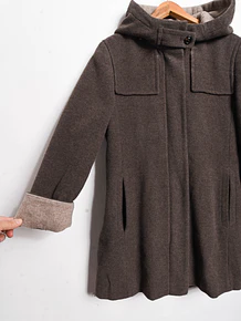Abrigo bicolor cashmere & wool