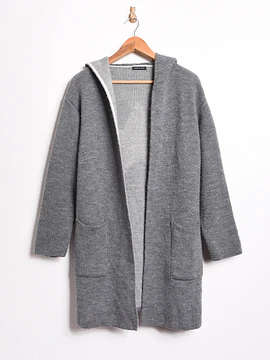 Cardigan tapado gris estrella