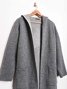 Cardigan tapado gris estrella
