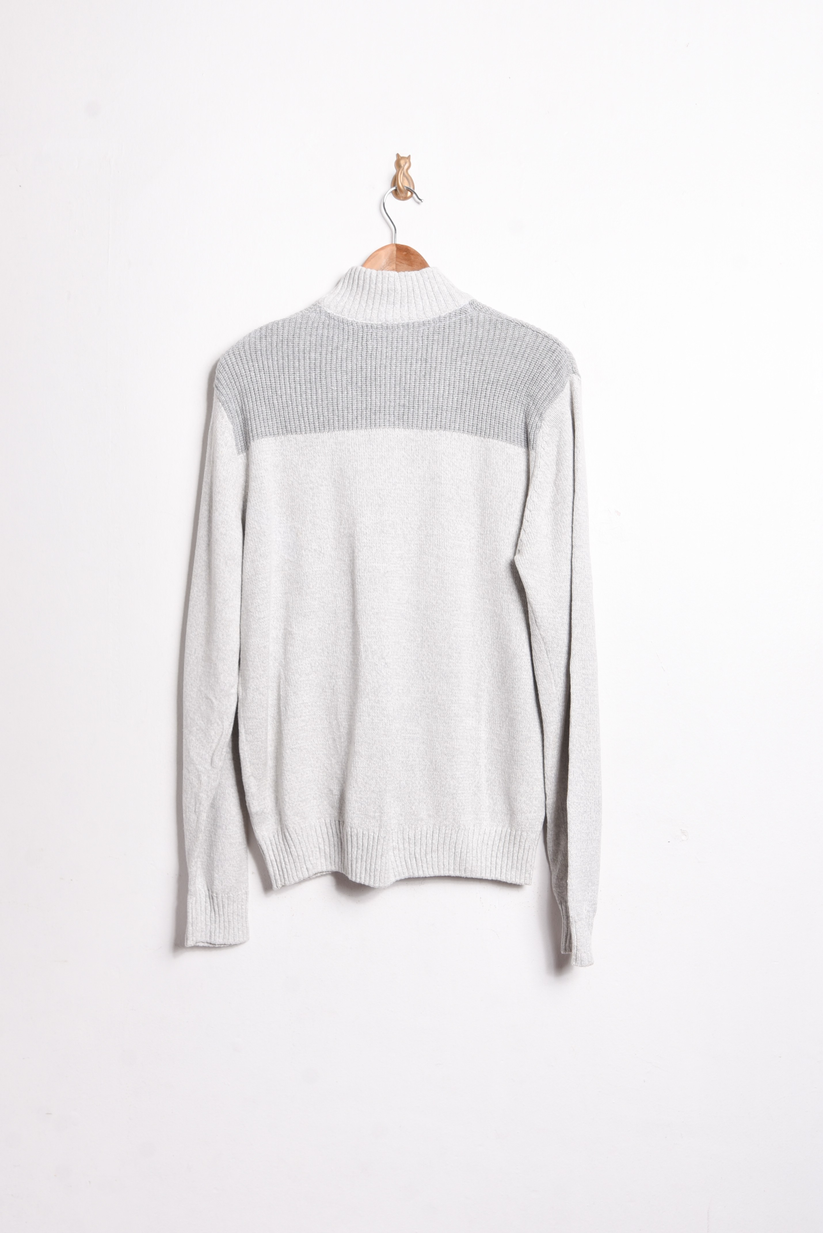 Cardigan gris perla zipper