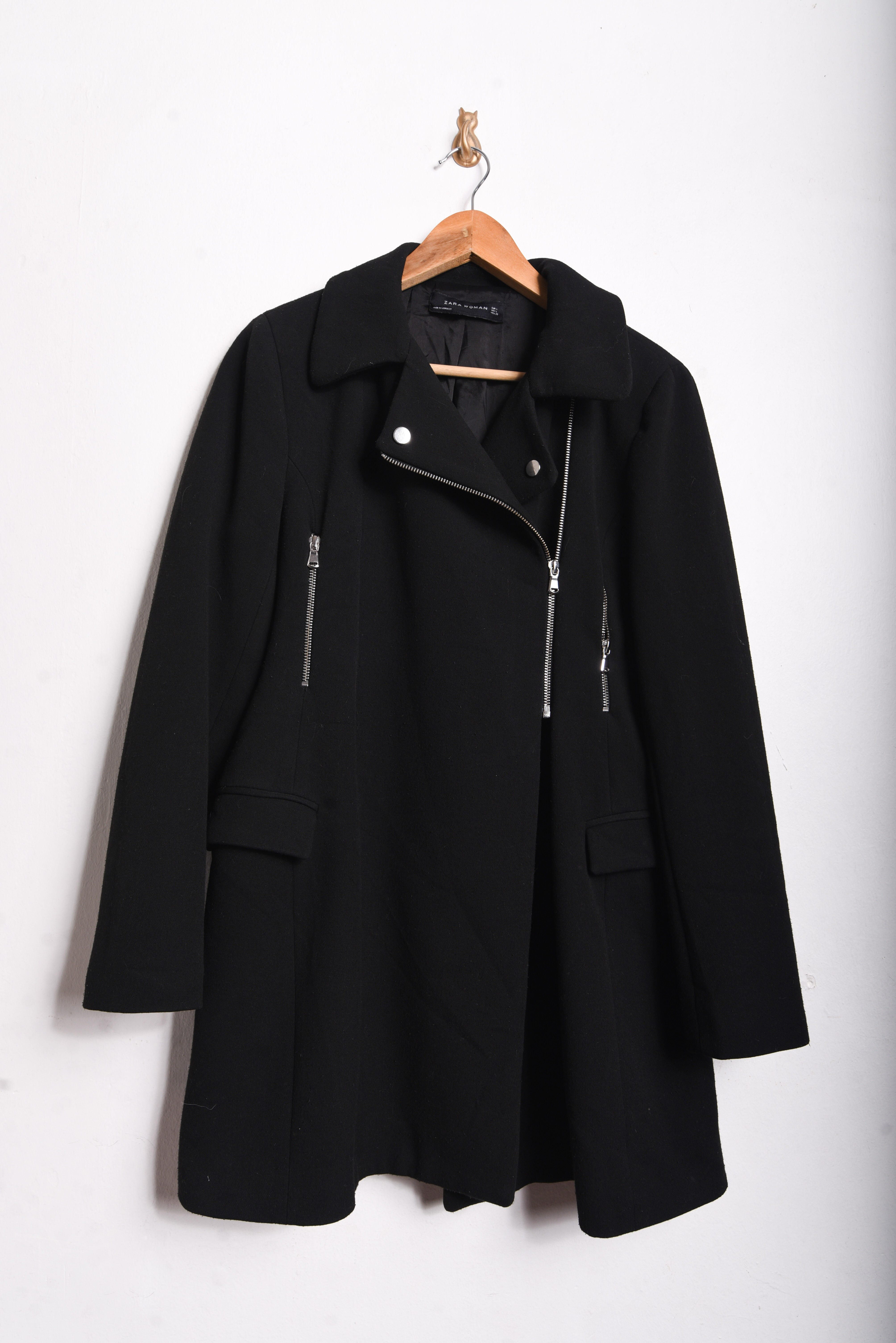 Chaqueta negra biker zipper