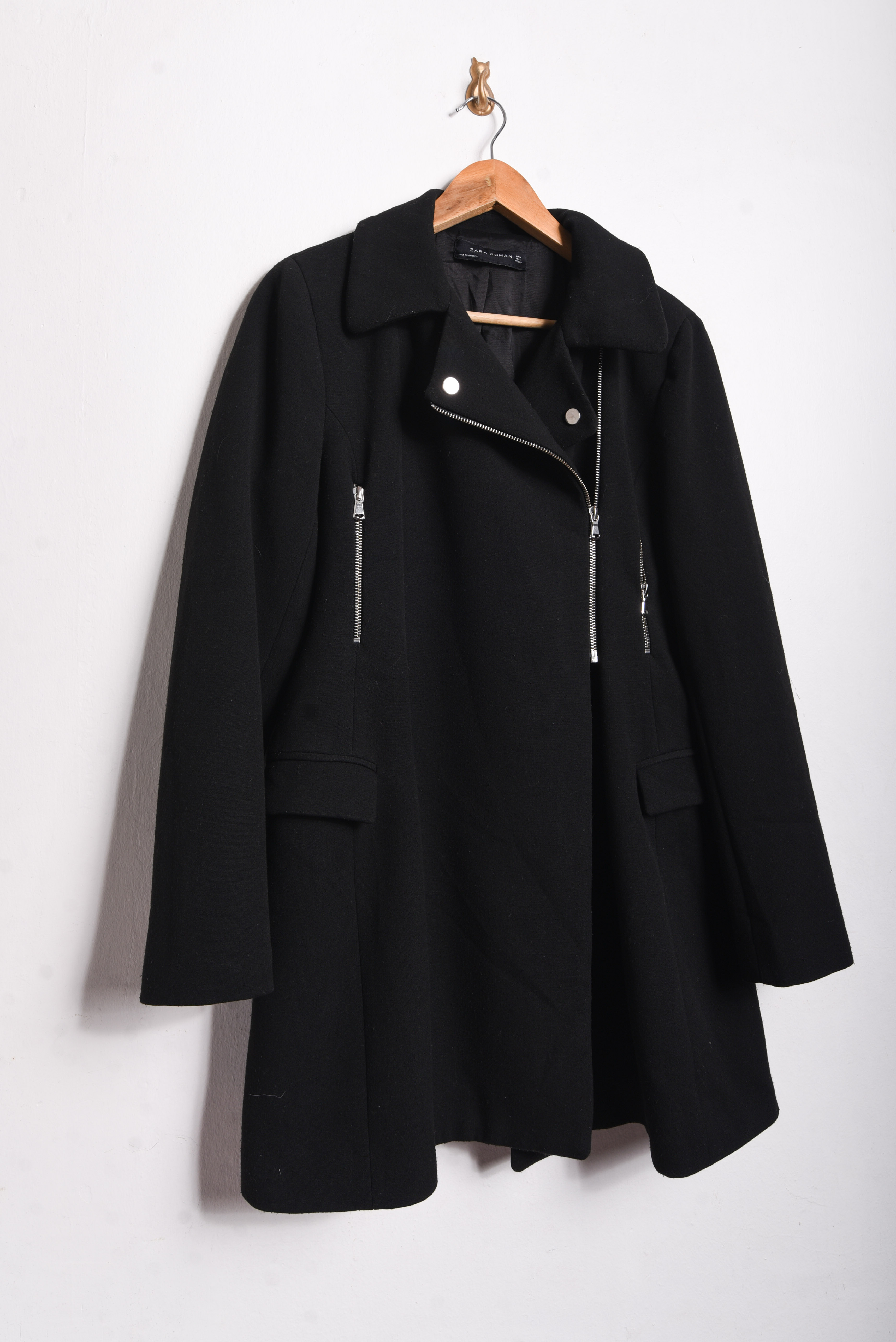 Chaqueta negra biker zipper