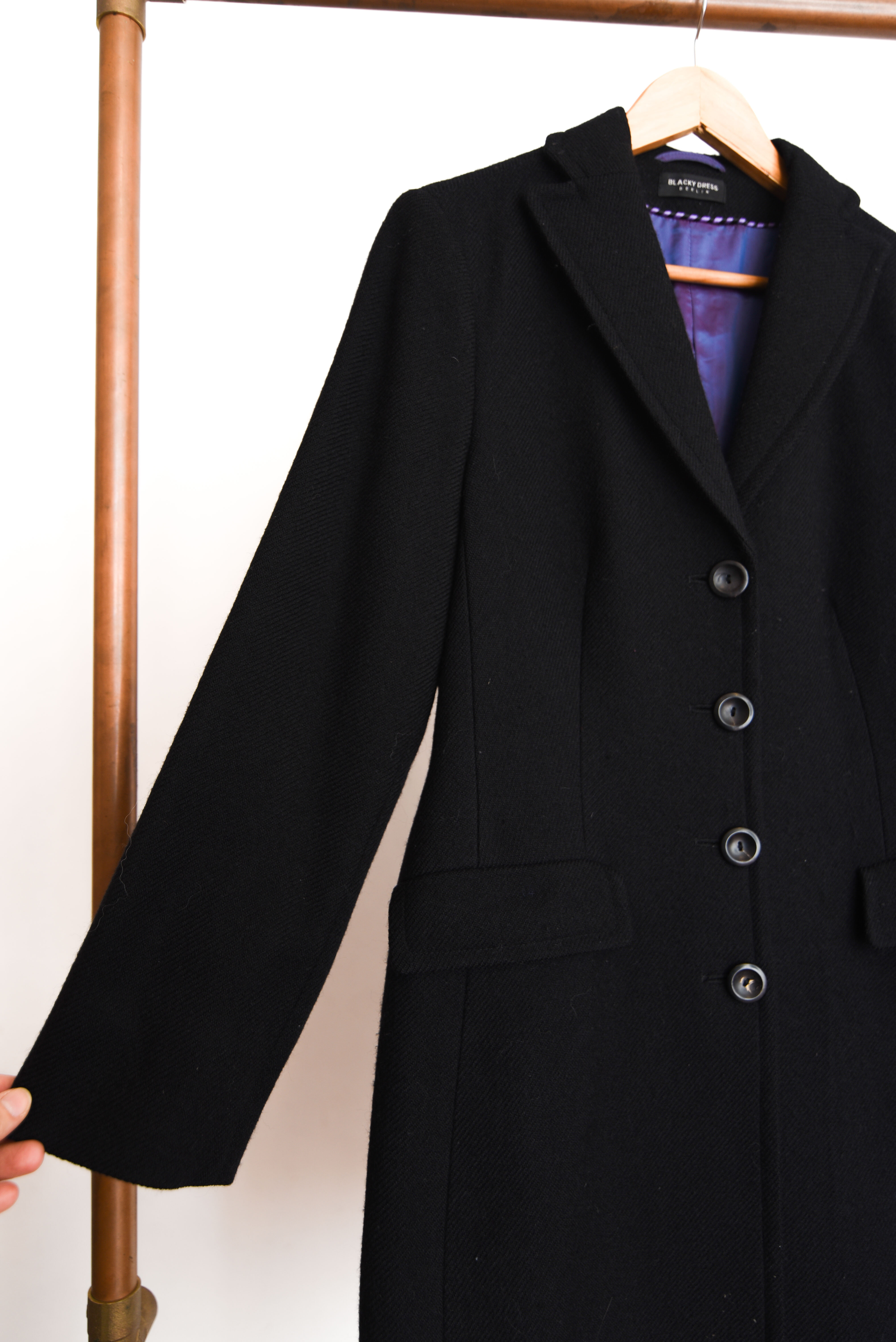 Abrigo negro Berlin wool