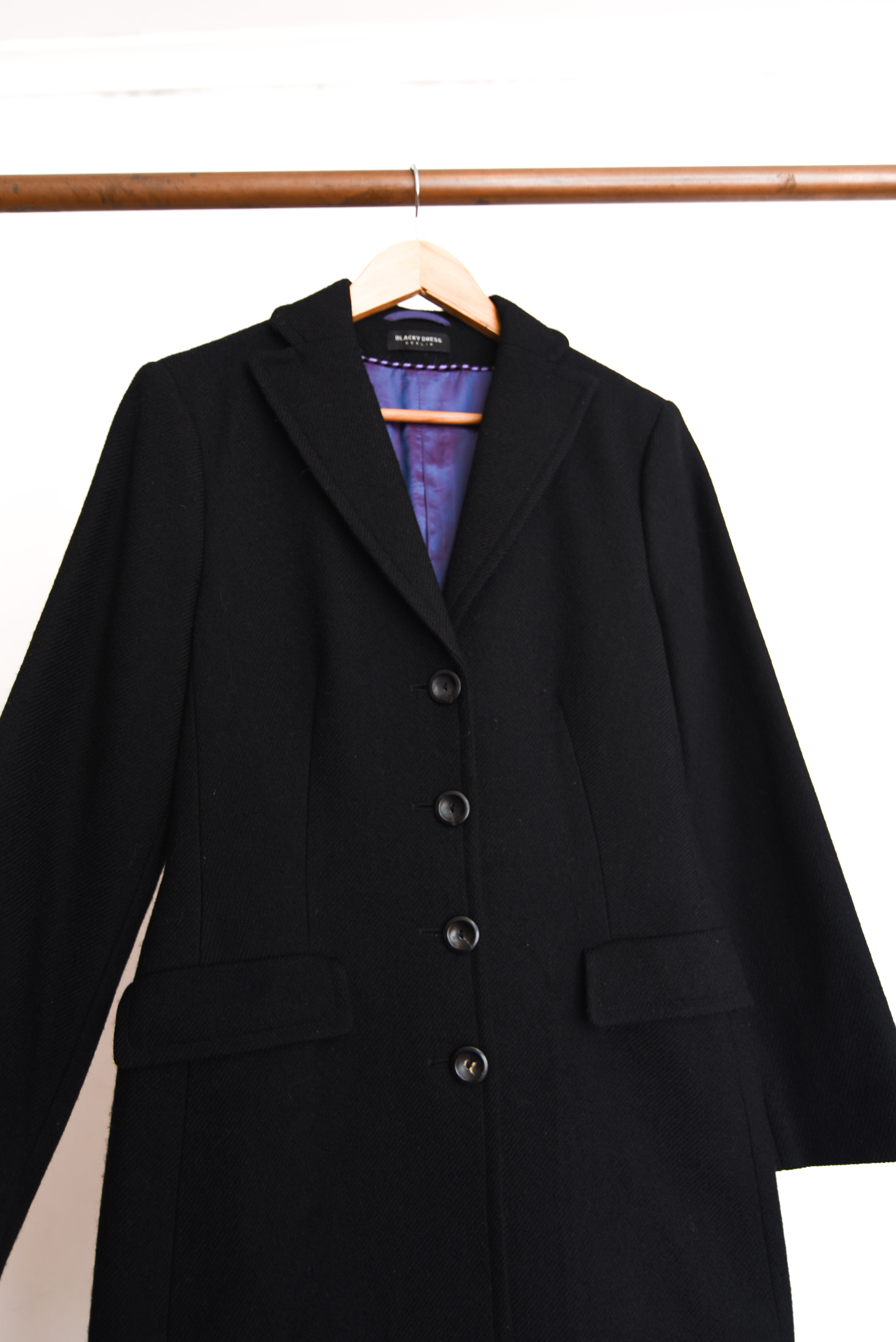 Abrigo negro Berlin wool